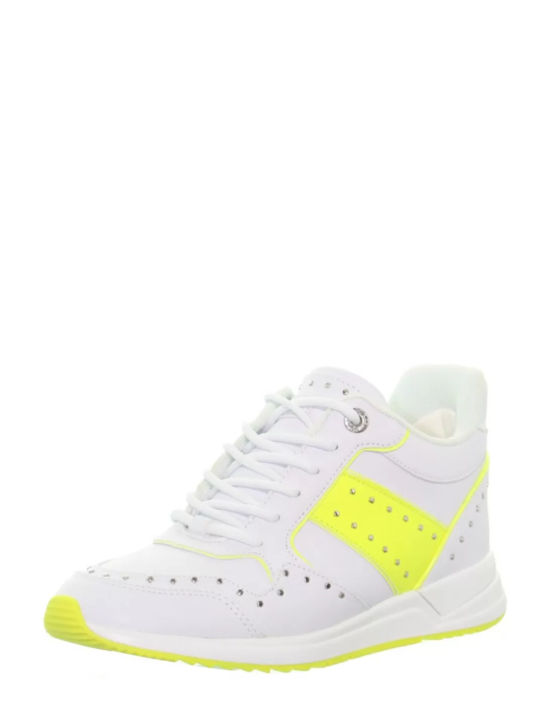 Shop Basket rejy ref_48267 Blanc jaune Femme Baskets Femme