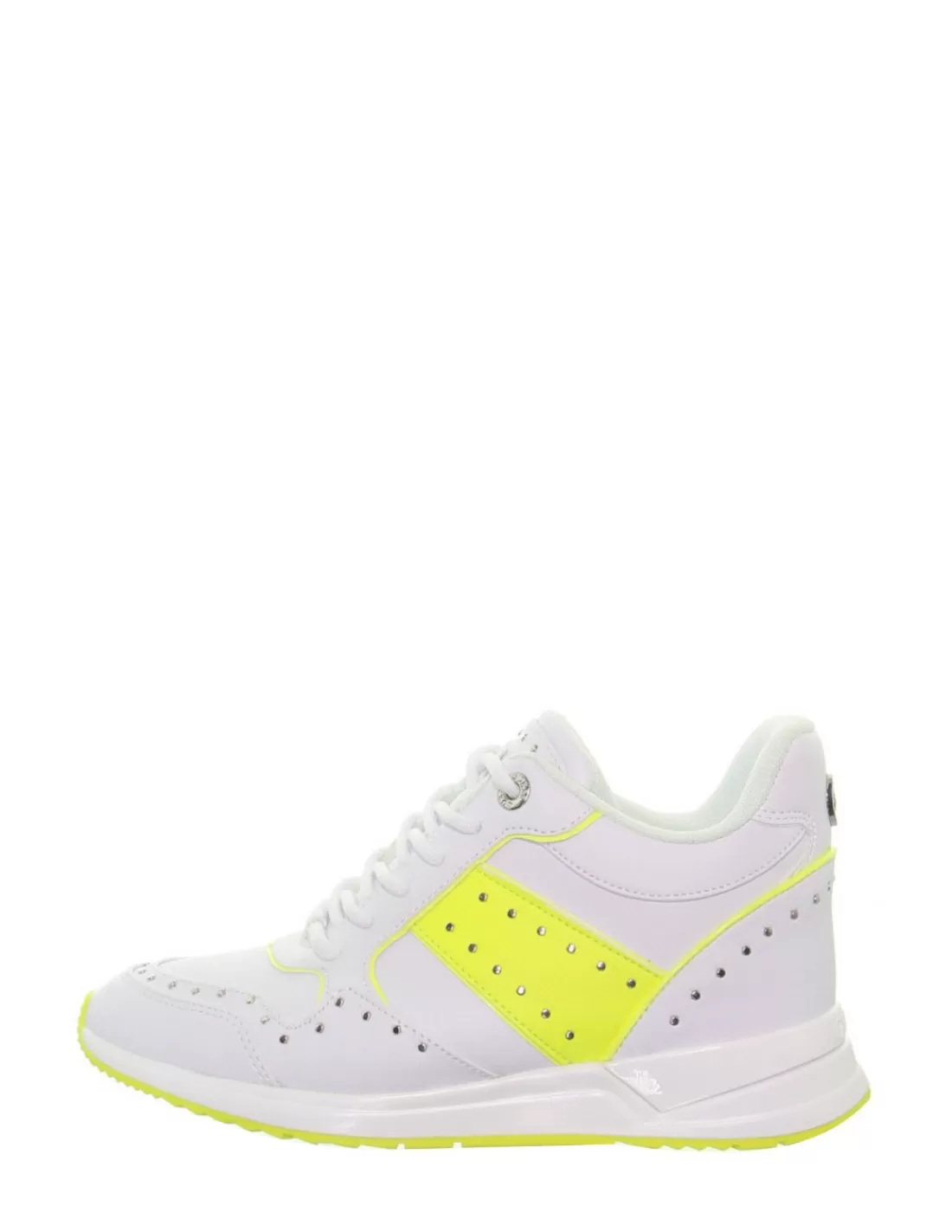 Shop Basket rejy ref_48267 Blanc jaune Femme Baskets Femme