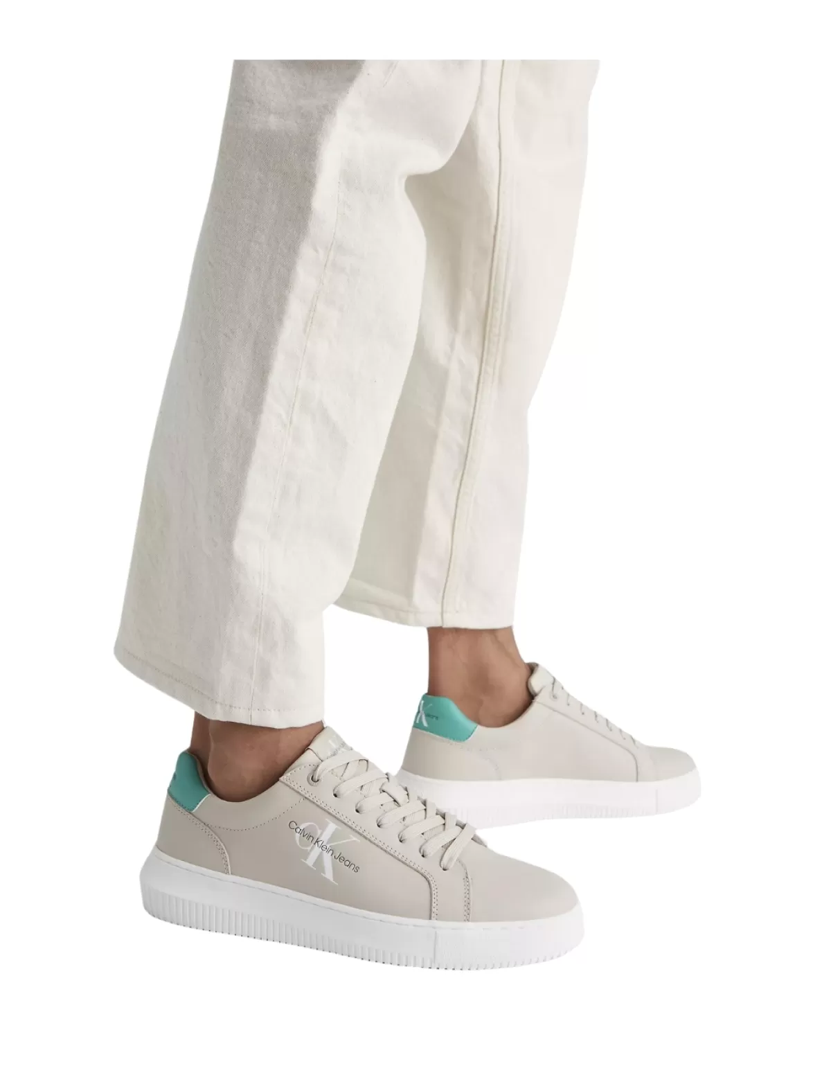 Calvin Klein Jeans Baskets Homme<Baskets Ref 63276 0H8 Vert Blanc