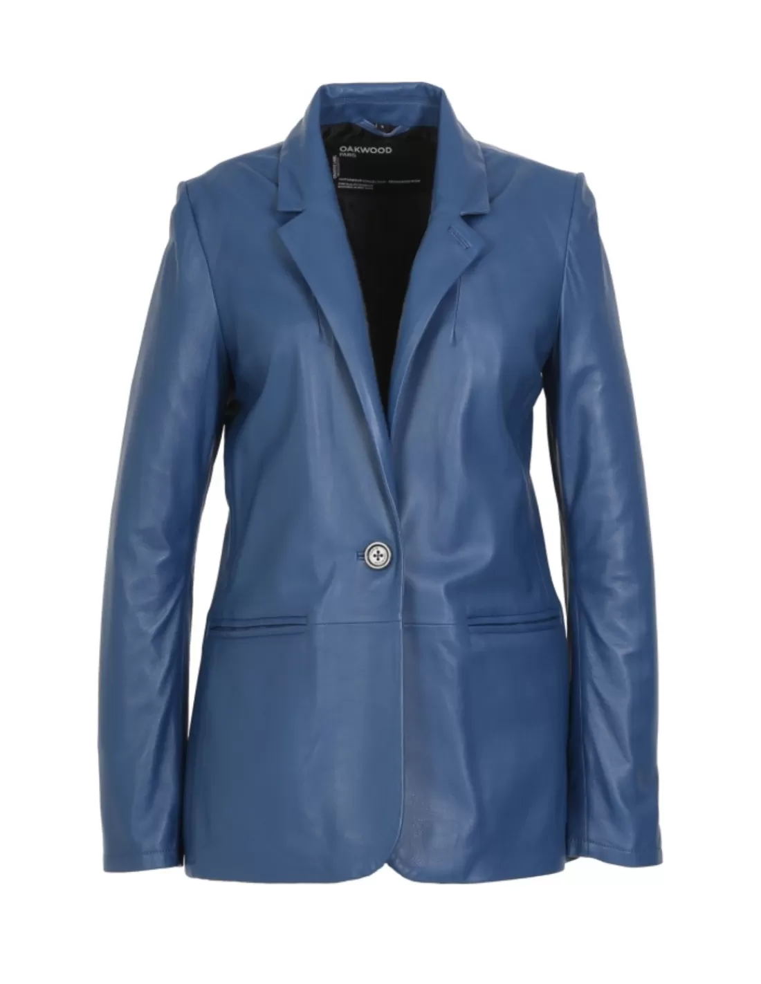 Shop Blazer Meg en cuir Ref 57475 Fonce Femme Veste - Blazer Cuir Femme