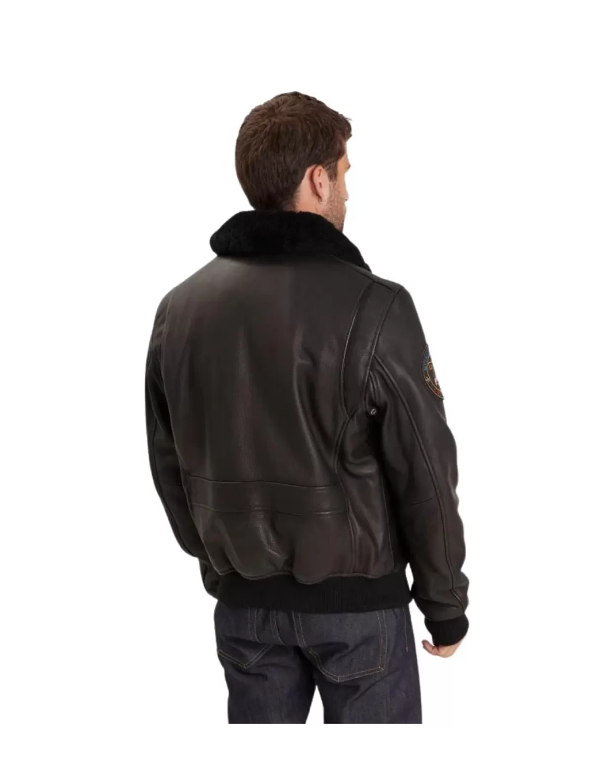 Daytona Pilote Et Teddy Cuir | Blouson Cuir Homme<Blouson aviateur en cuir homme Ref 58184 Noir