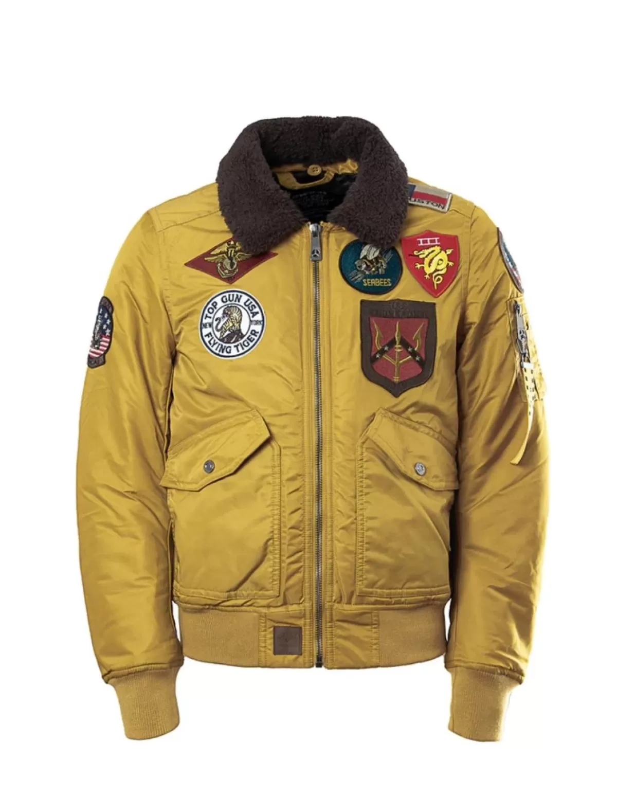 Top Gun Blouson - Veste Textile Homme<Blouson Bombers Ref 58053 Jaune