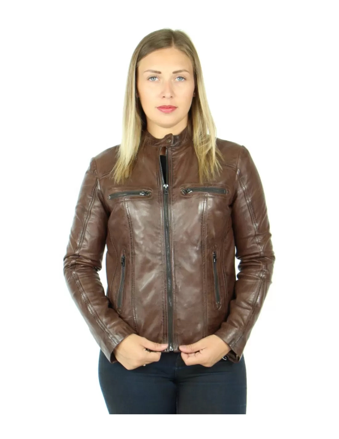 Discount Blouson cuir ref_45400 Femme Blouson Cuir Femme