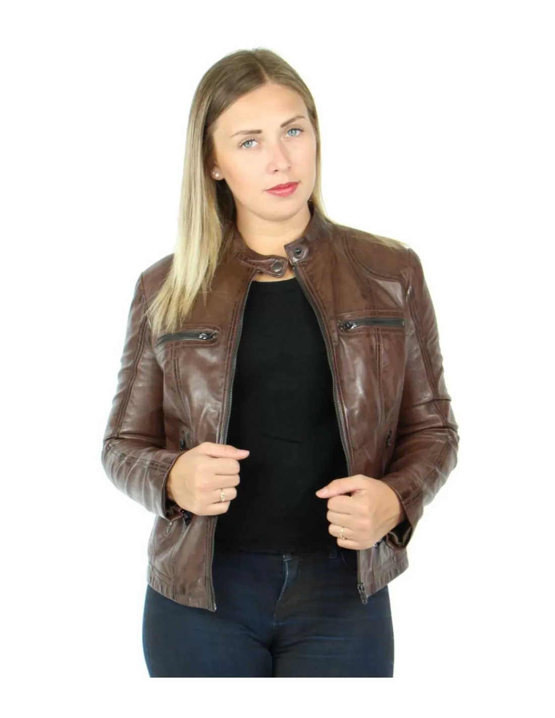 Discount Blouson cuir ref_45400 Femme Blouson Cuir Femme