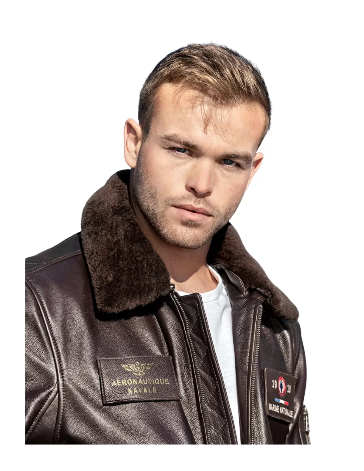 Daytona Blouson Cuir Homme<Blouson cuir Marine Nationale Ref 60428 Marron