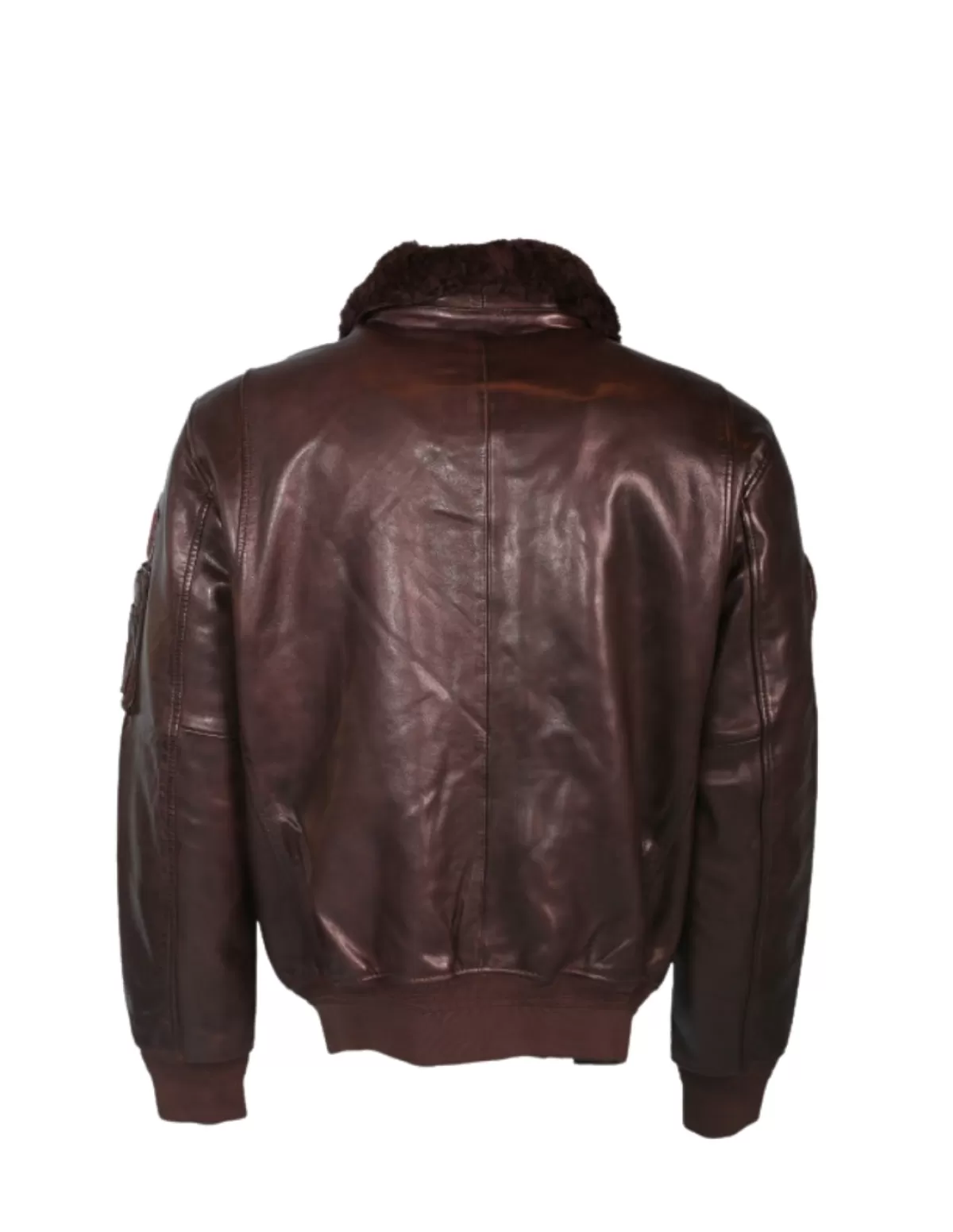 PATROUILLE DE FRANCE Pilote Et Teddy Cuir<Blouson cuir ref 54742 Marron