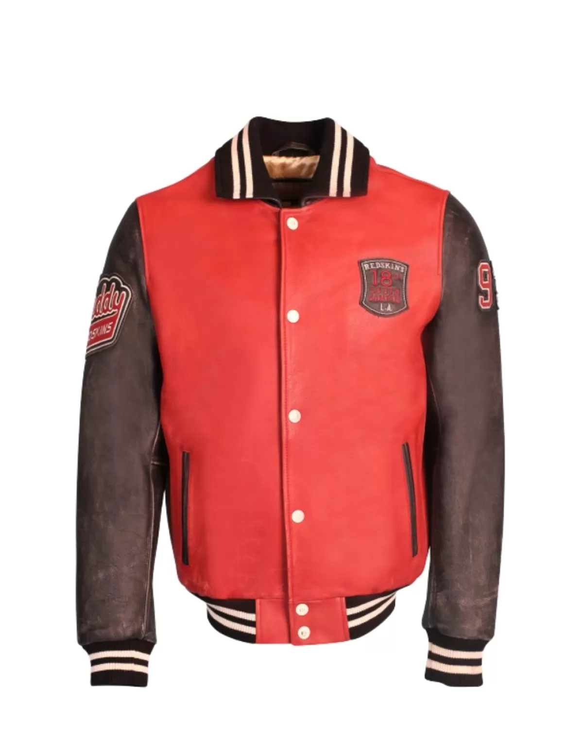 Redskins Pilote Et Teddy Cuir<Blouson Cuir Homme Ref 55024 Rouge