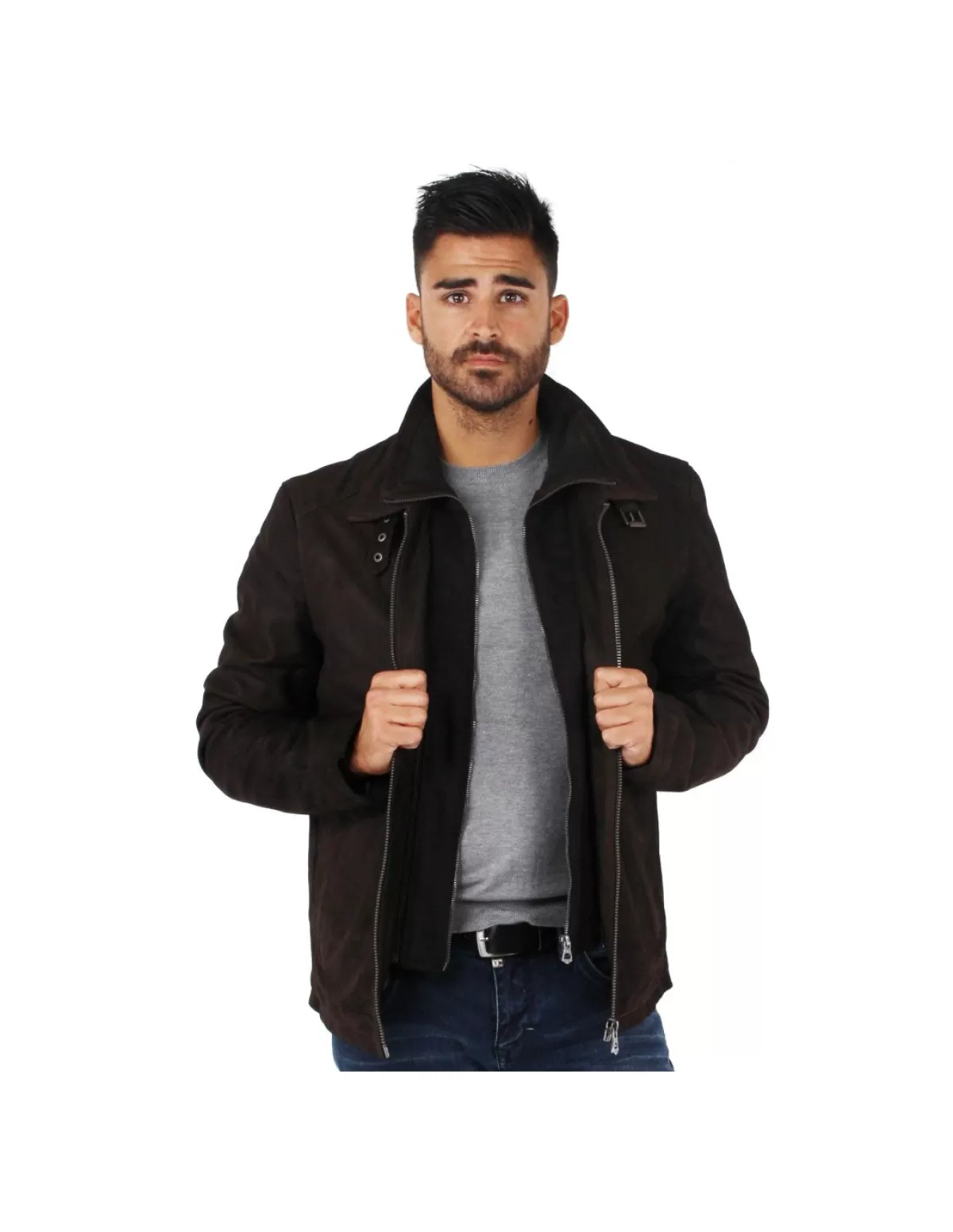 Daytona Blouson Cuir Homme<Blouson Ford en cuir Ref 44560 Marron