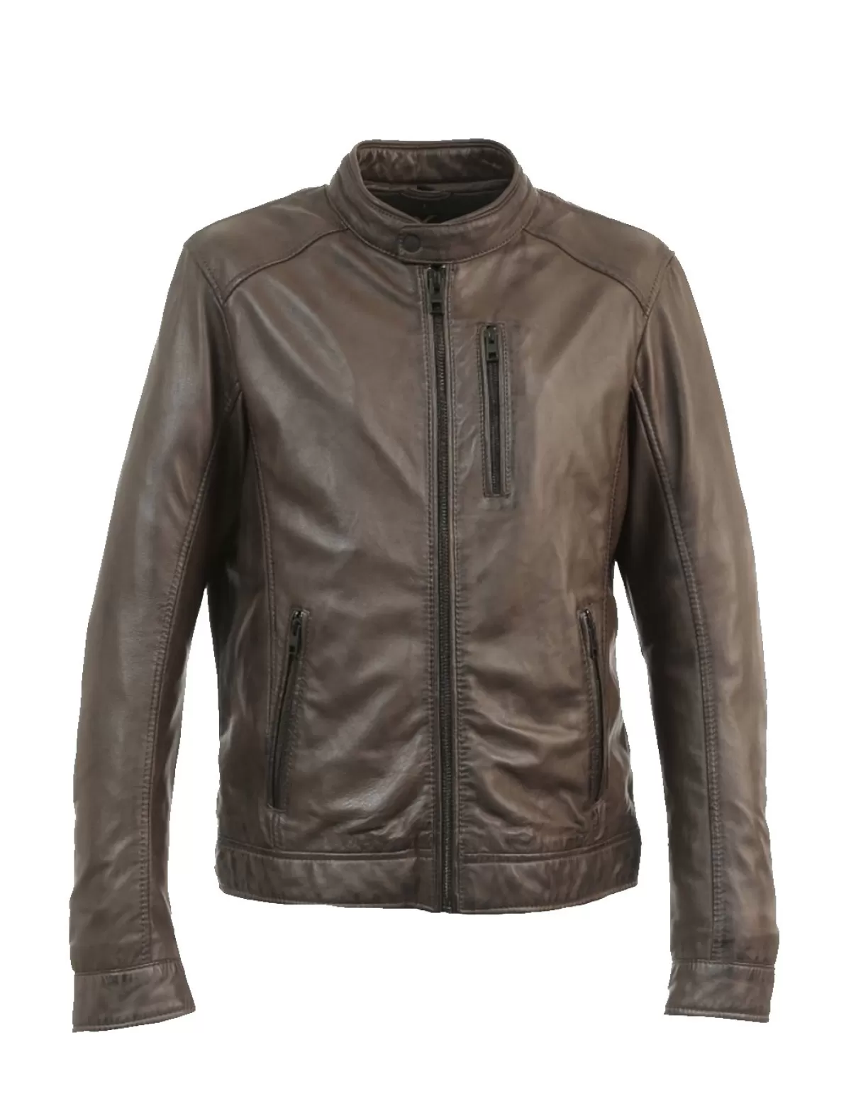 Oakwood Blouson Cuir Homme<Blouson en cuir Agent ref 50770 Marron