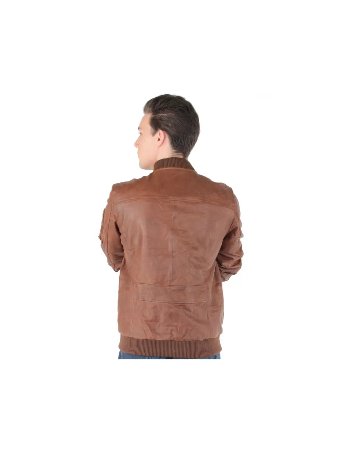 Redskins Blouson Cuir Homme<Blouson en cuir agneau ref_trk34863-cognac