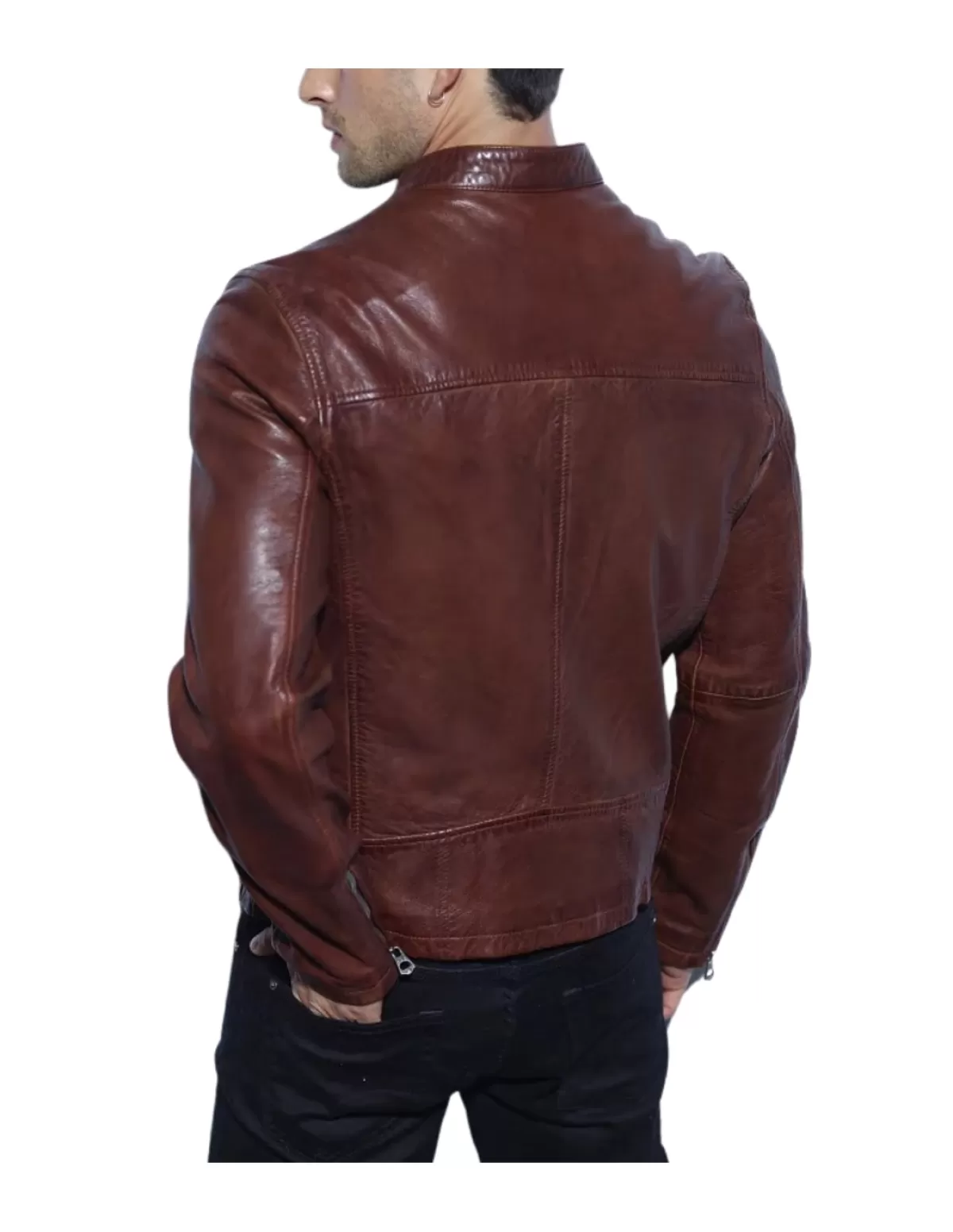 Daytona Blouson Cuir Homme<Blouson en cuir Homme Ref 54130 bison Marron