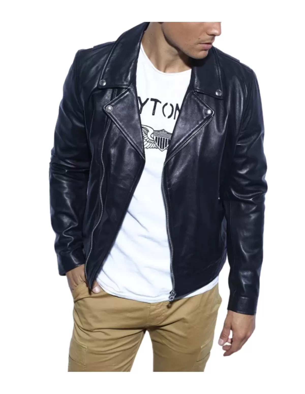 Daytona Blouson Cuir Homme<Blouson en cuir Homme Ref 54131 Noir