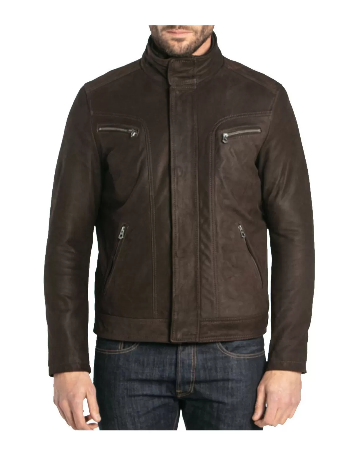 Daytona Blouson Cuir Homme<Blouson en cuir Falcon ref 50628 Brown Marron