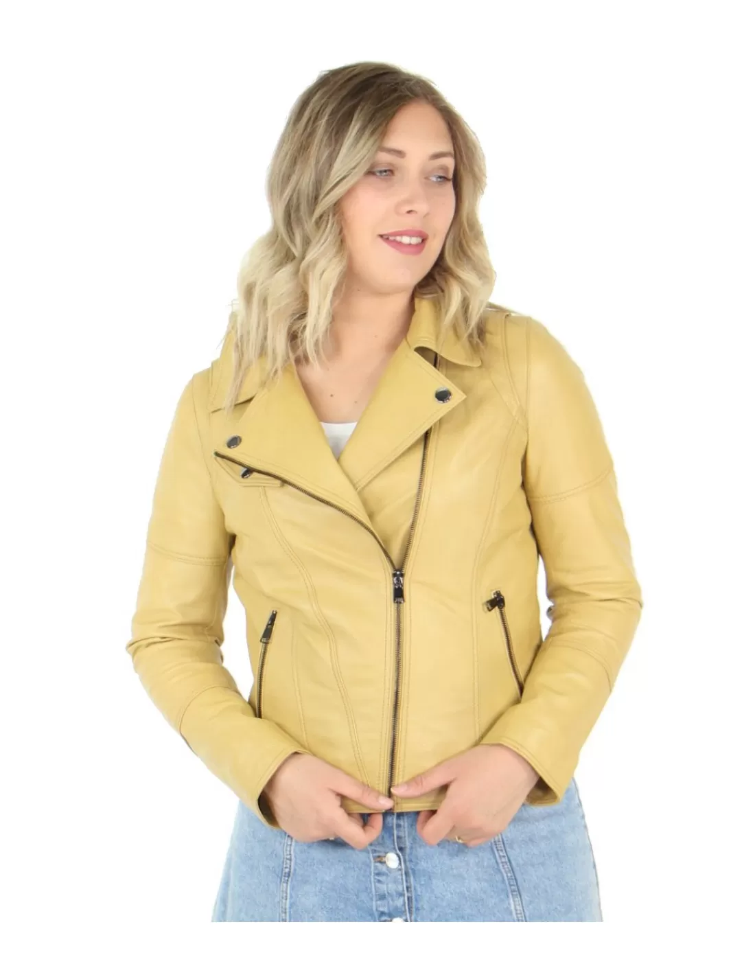 Best Blouson en cuir ref 40744 Femme Style Perfecto Femme