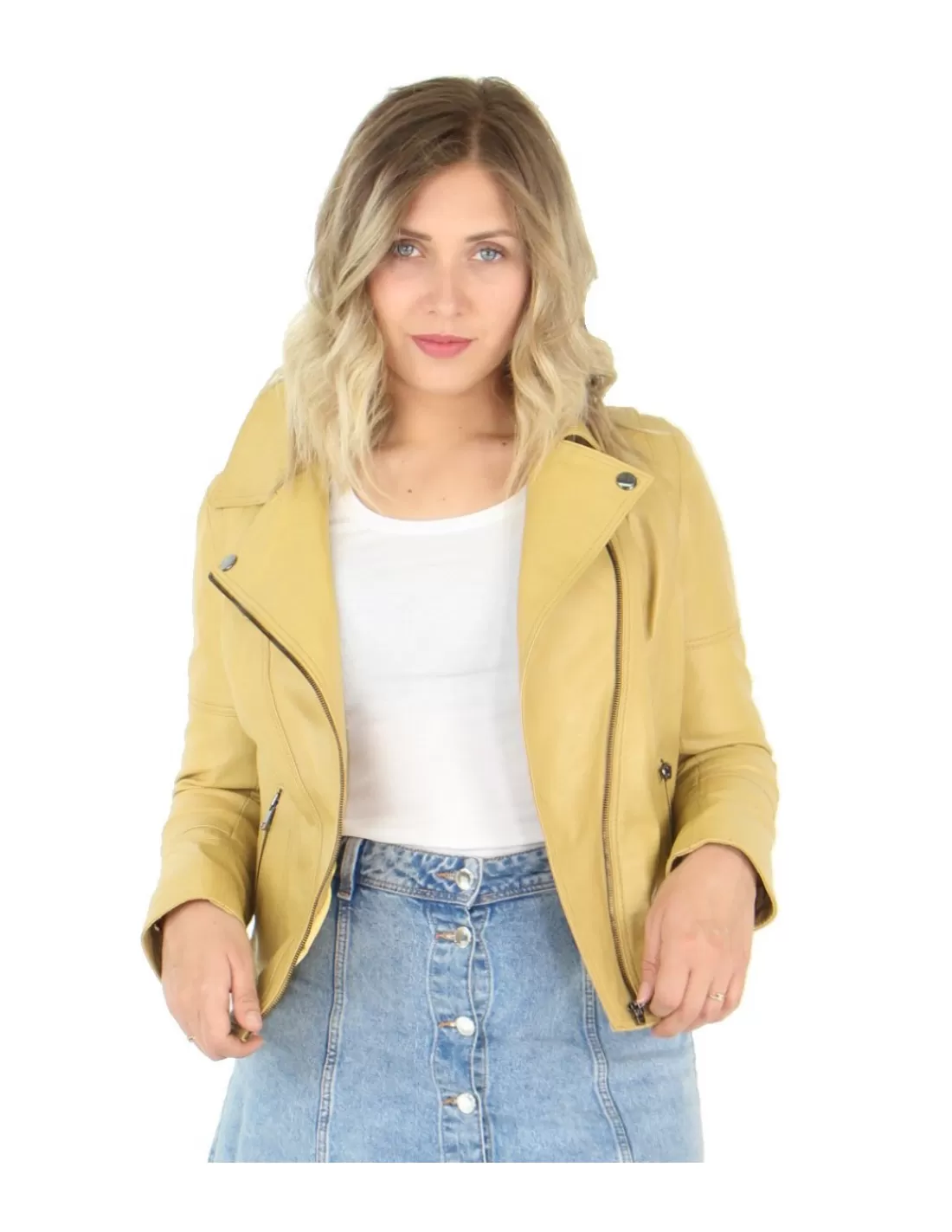 Best Blouson en cuir ref 40744 Femme Style Perfecto Femme