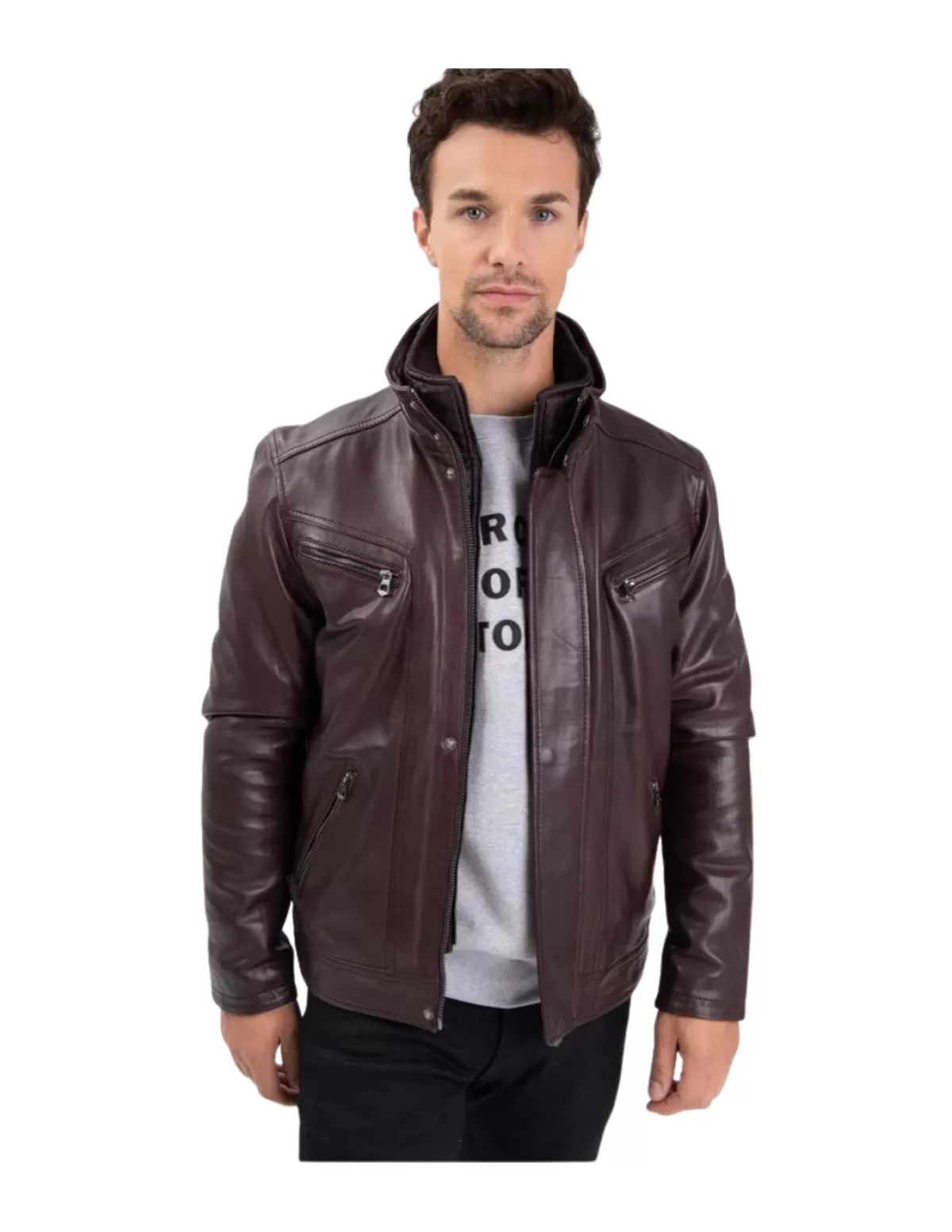 Daytona Blouson Cuir Homme<Blouson en cuir homme Ref 61165 Marron