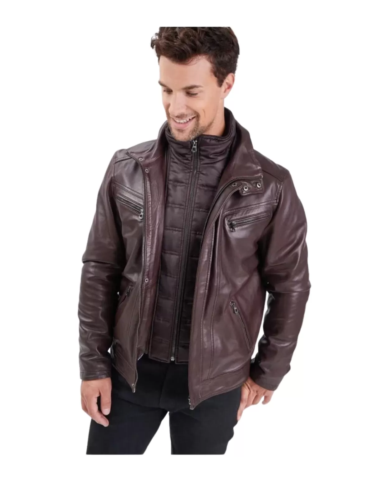 Daytona Blouson Cuir Homme<Blouson en cuir homme Ref 61165 Marron