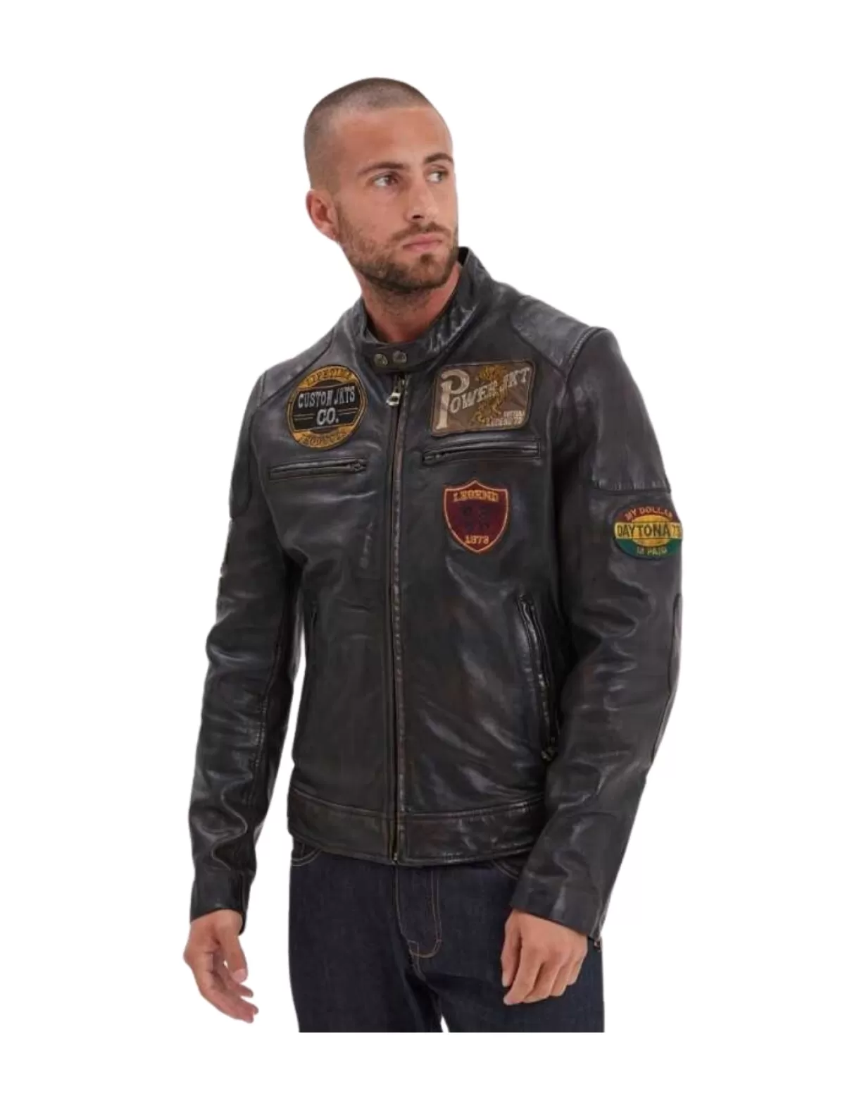 Daytona Blouson Cuir Homme<Blouson en cuir homme Ref 61279 Noir