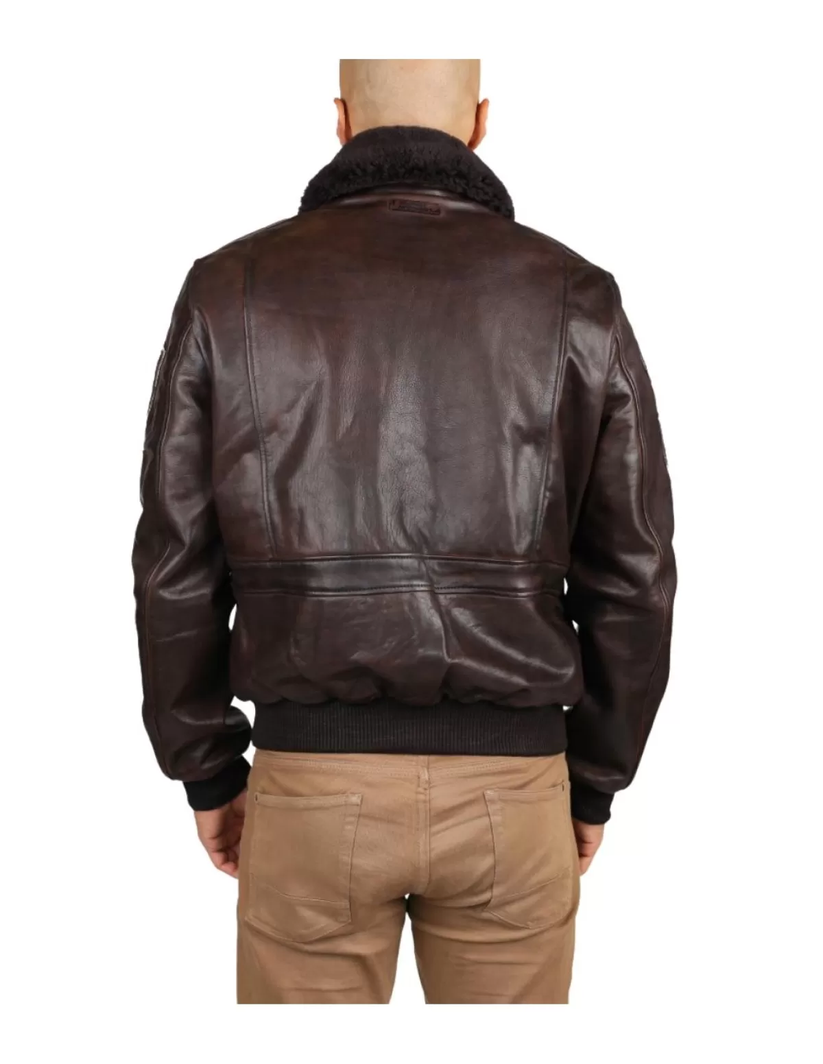 Redskins Pilote Et Teddy Cuir | Blouson Cuir Homme<Blouson en cuir homme Ref 58621 Marron