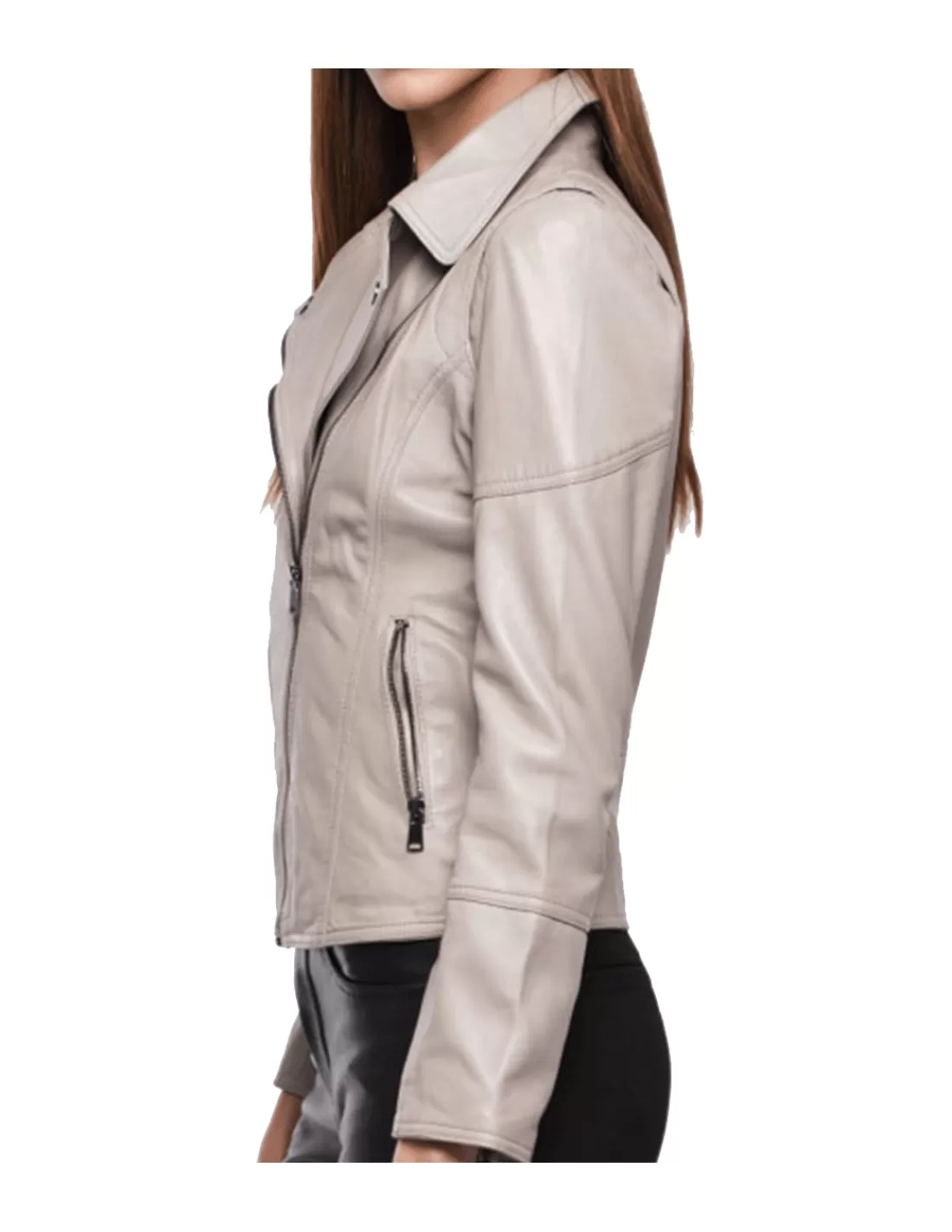 Store Blouson en cuir Lovely Giorgio Cuir ref 40744 Femme Style Perfecto Femme