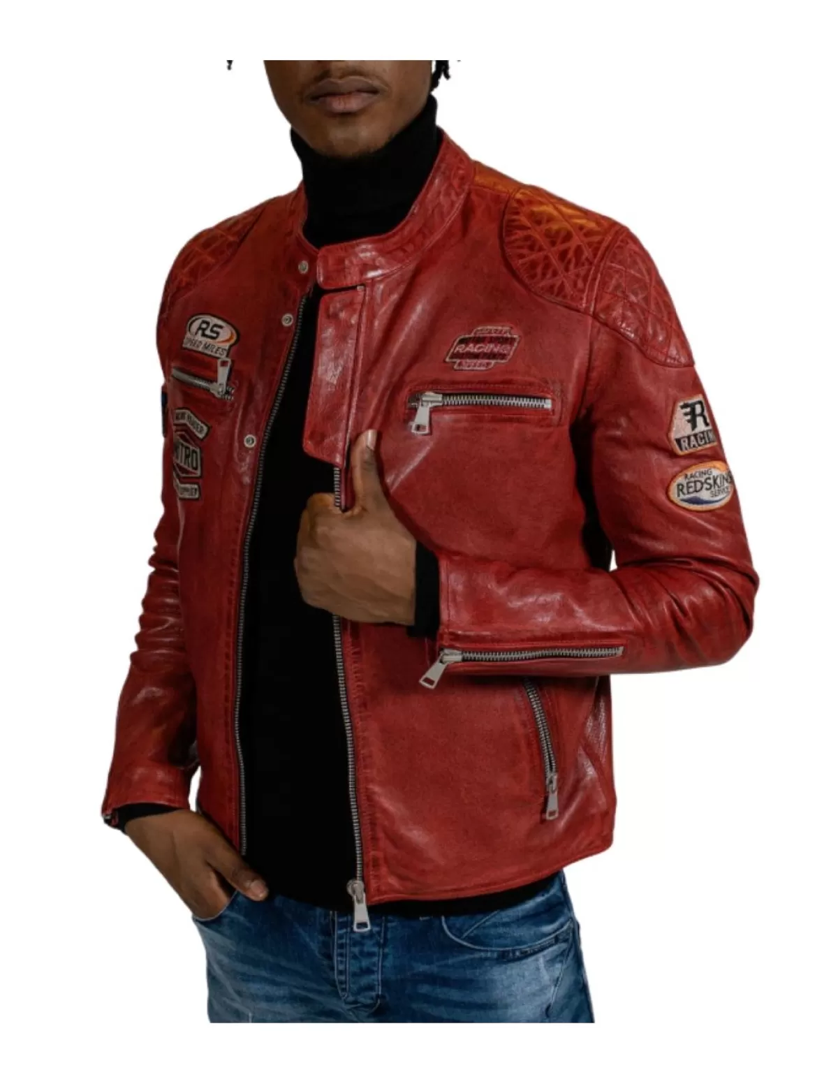 Redskins Blouson Cuir Homme<Blouson en cuir Nitro Barcelona ref 51965 Rouge