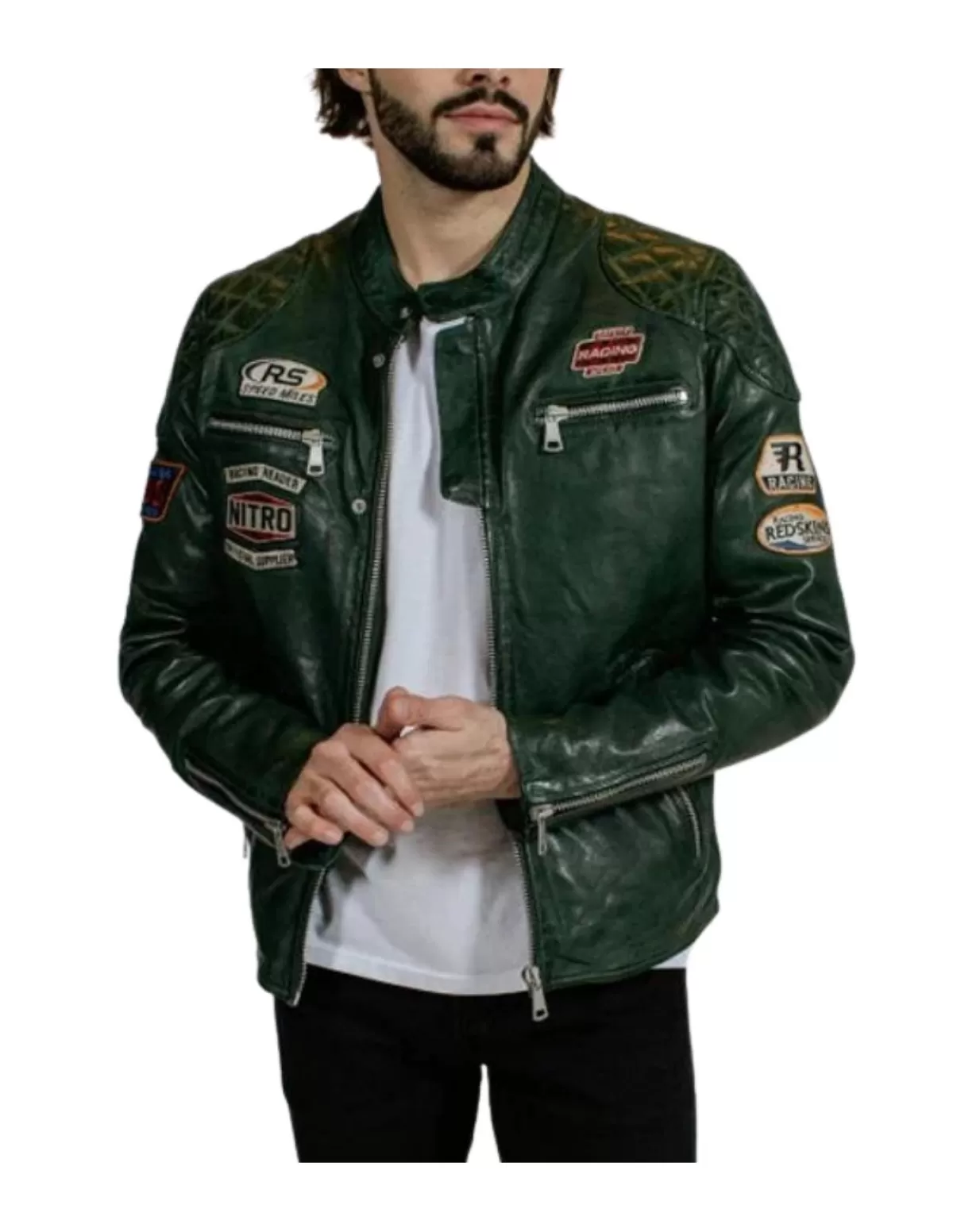 Redskins Blouson Cuir Homme<Blouson en cuir Nitro Barcelona ref 51965 Vert