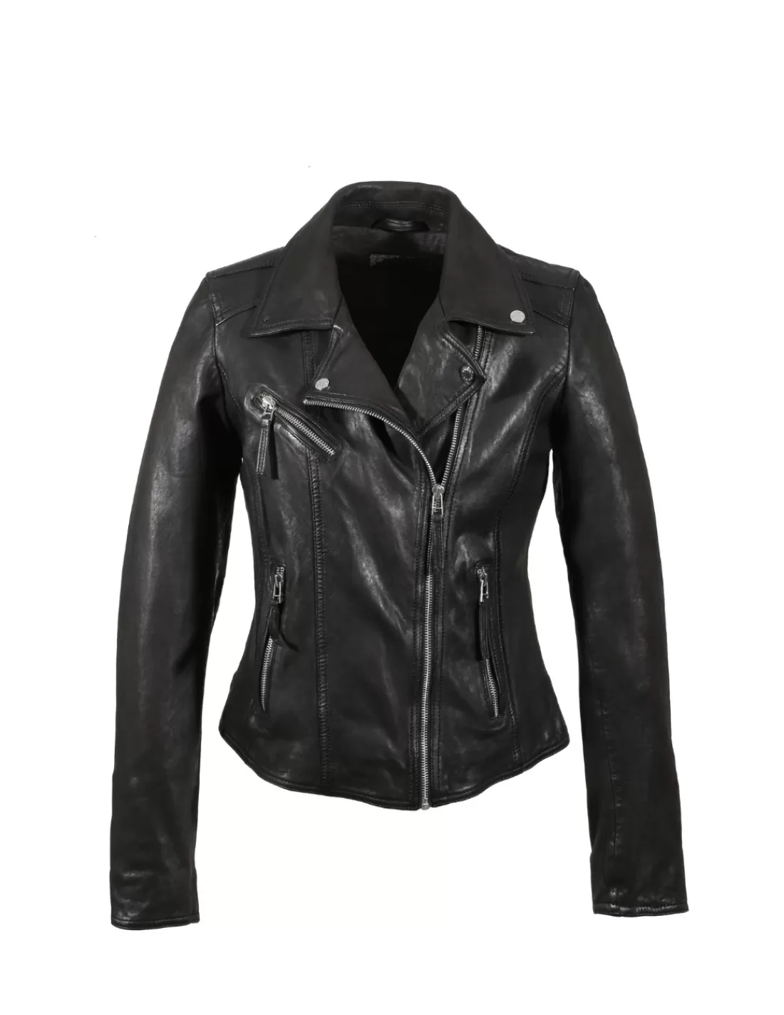 Best Blouson en cuir Clips 6 ref 53700 Femme Style Perfecto Femme