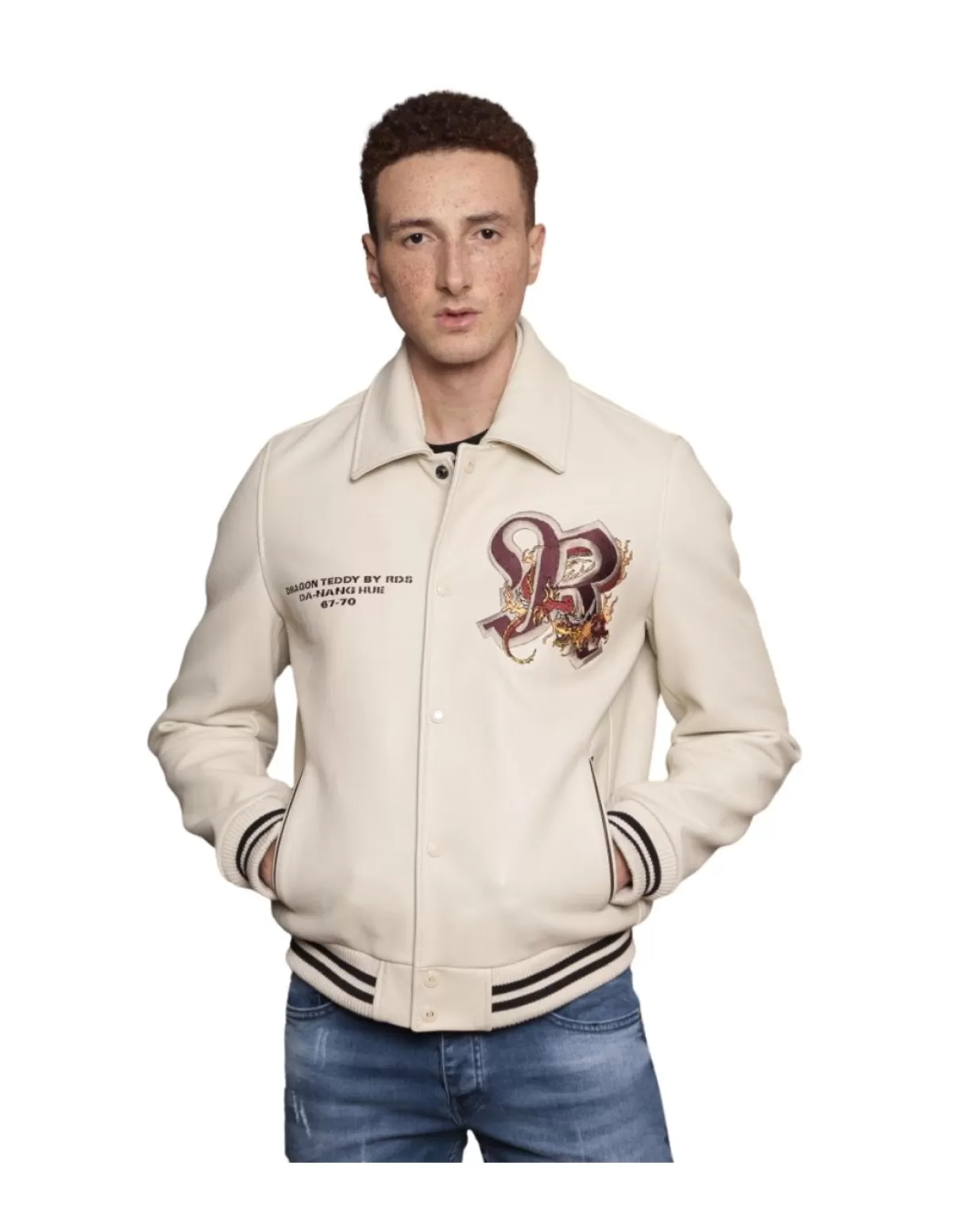 Redskins Blouson Cuir Homme<Blouson en cuir Ref 55023 creme Beige