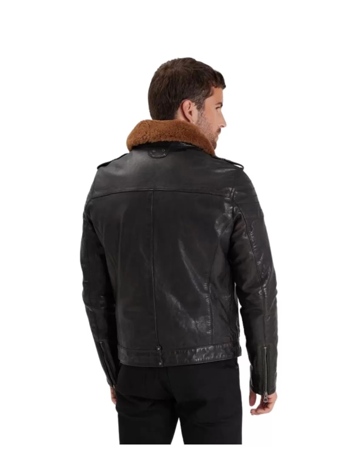 Daytona Pilote Et Teddy Cuir | Blouson Cuir Homme<Blouson homme Pirate en cuir Ref 57955 Noir