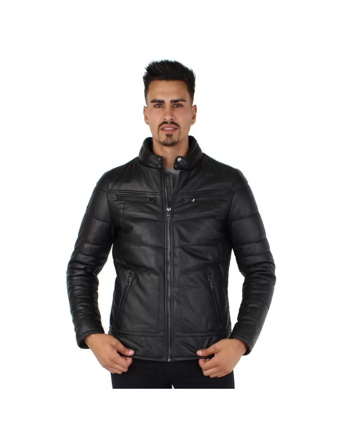 Oakwood Doudoune Cuir Homme<Blouson Ethan en cuir ref_cco43975 Noir