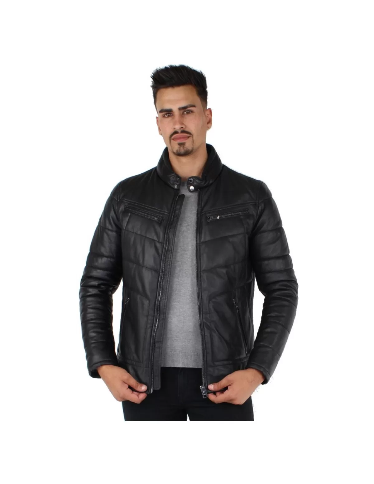 Oakwood Doudoune Cuir Homme<Blouson Ethan en cuir ref_cco43975 Noir