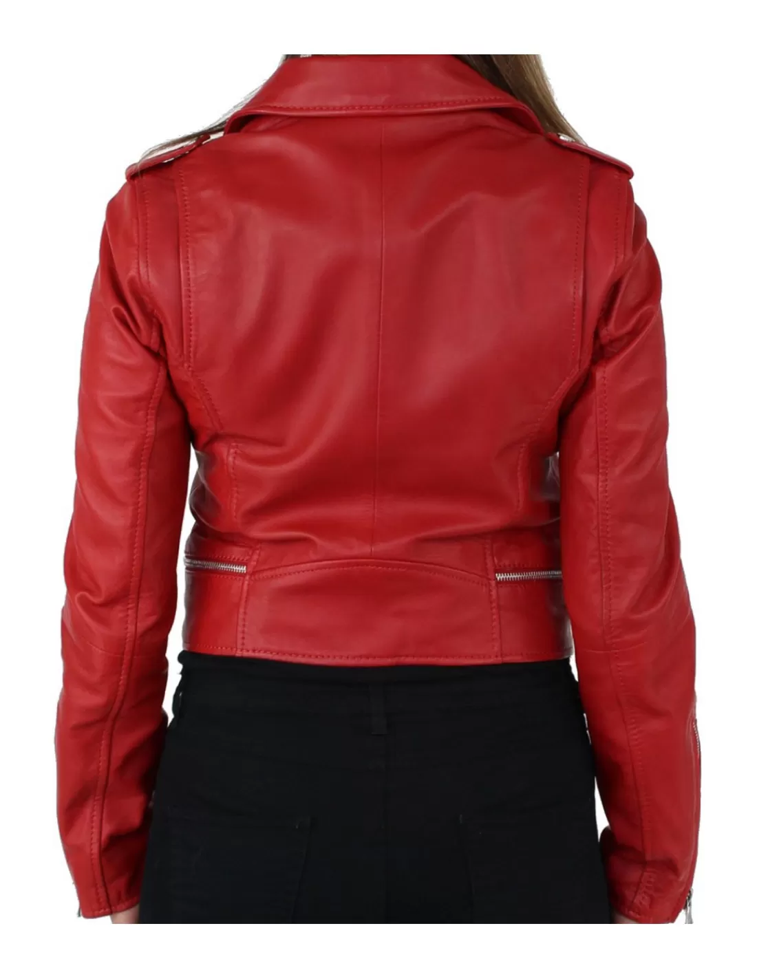 Clearance Blouson Yoko en cuir ref_40521 Femme Style Perfecto Femme