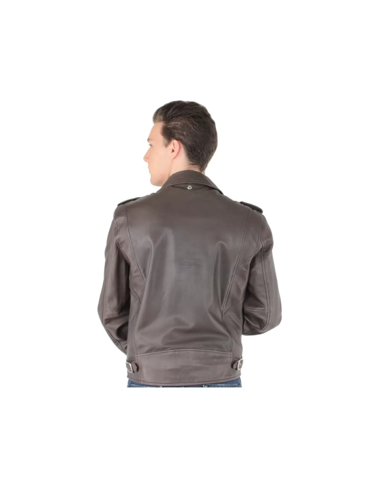 Schott Style Perfecto Homme<Blouson perfecto en cuir Ref 32128 Marron