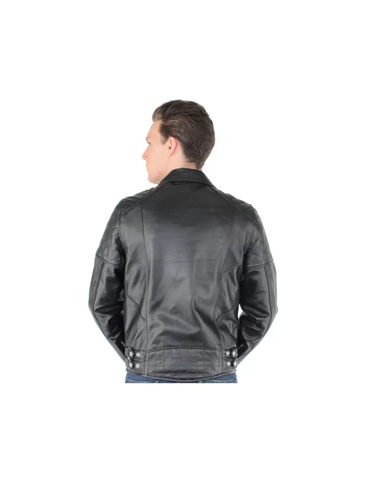 Schott Style Perfecto Homme<Blouson Perfecto en cuir agneau ref_jaj34657- Noir