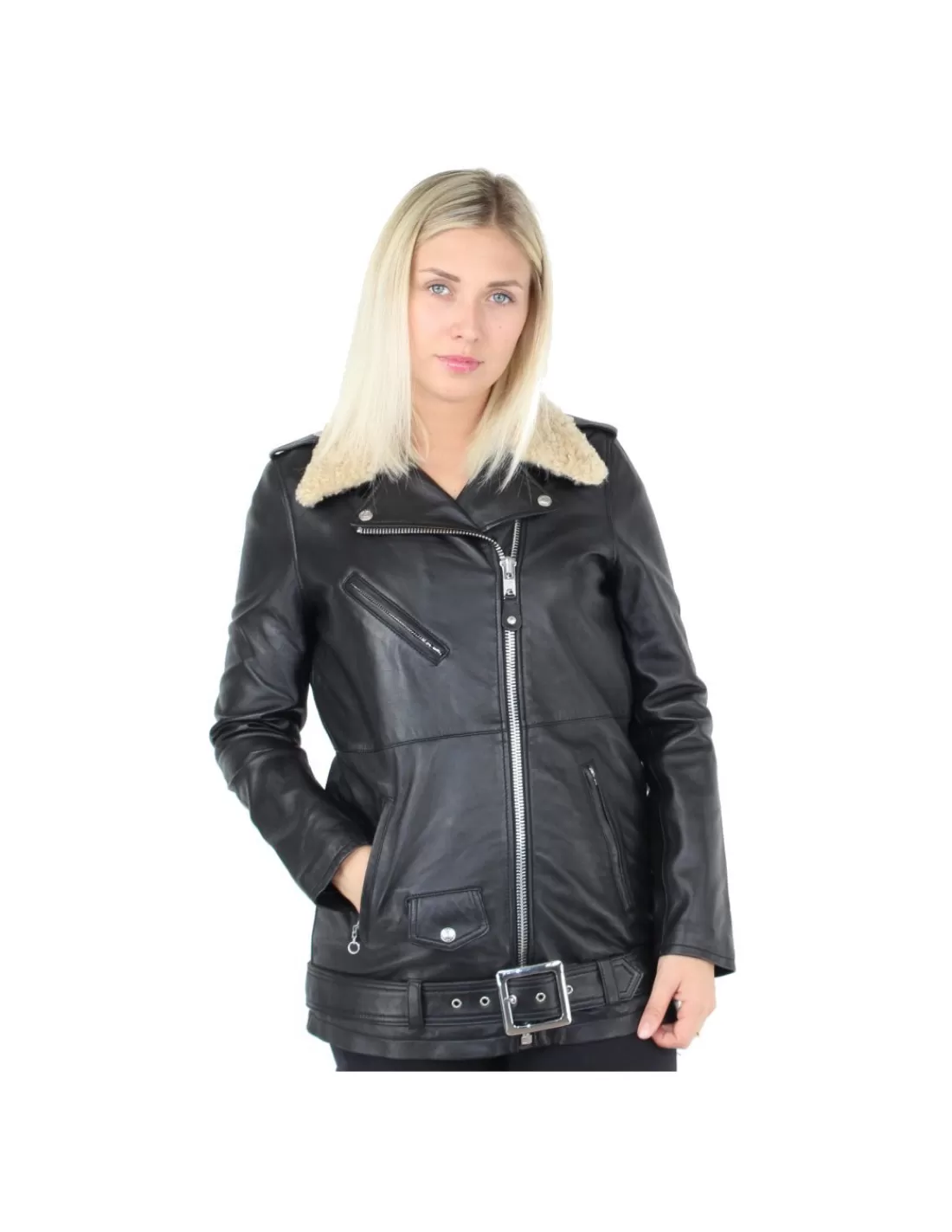 Best Blouson perfecto en cuir ref_44739 Femme Style Perfecto Femme