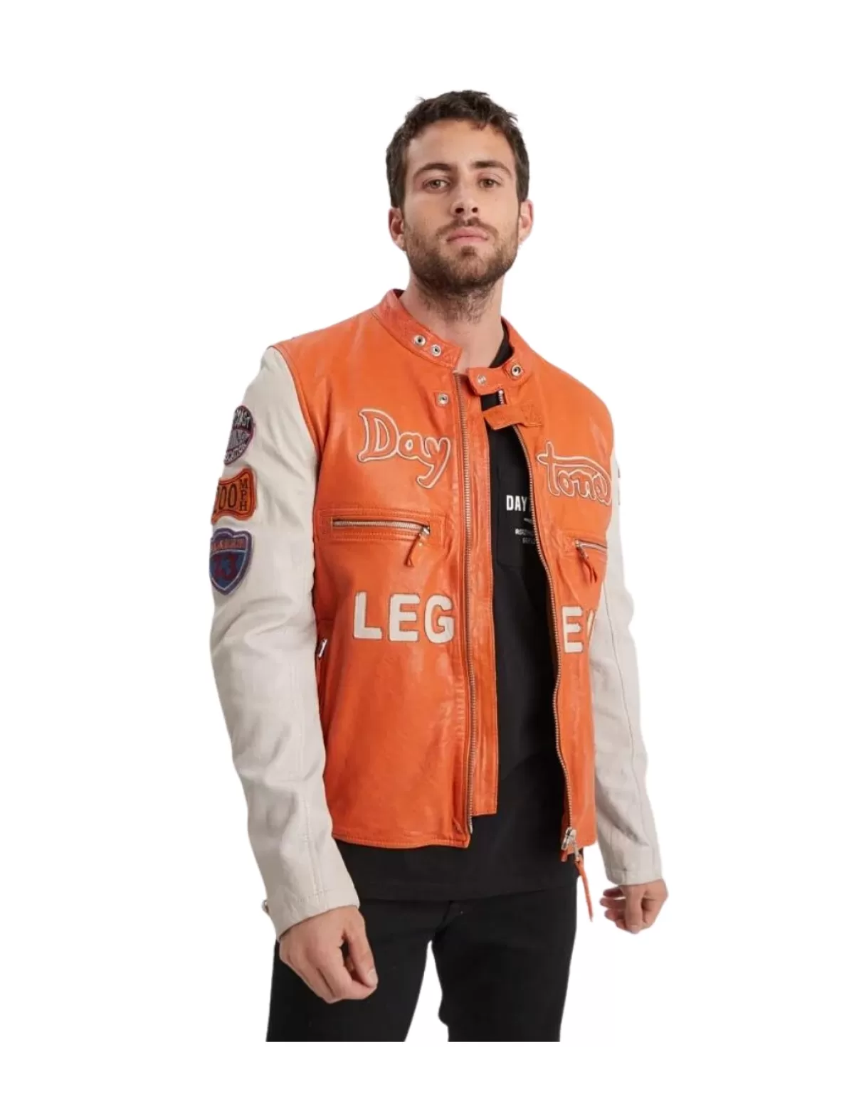 Daytona Blouson Cuir Homme<Blouson Rapid Lamb Vita Ref 59726 Orange