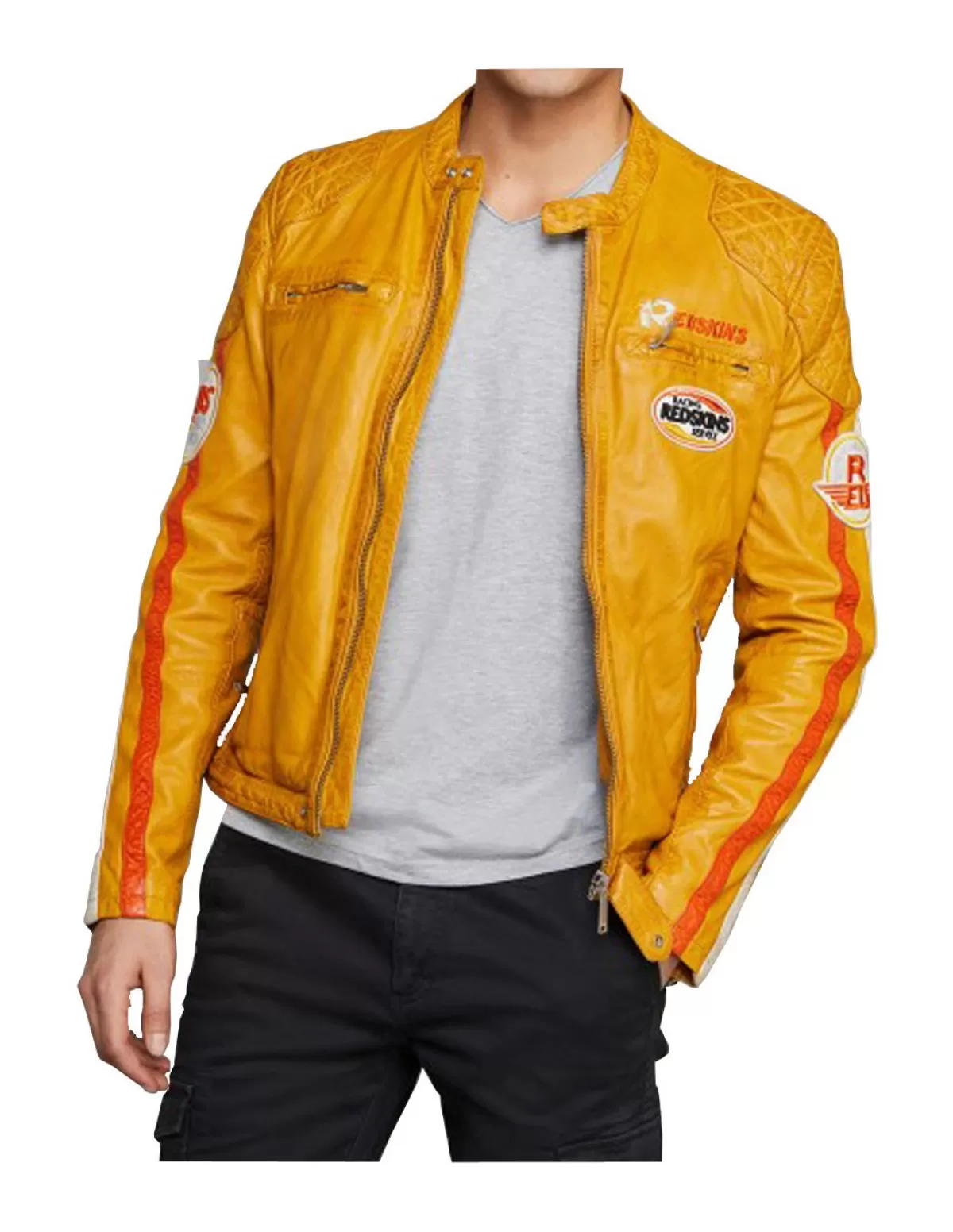 Redskins Blouson Cuir Homme<Blouson Rafter ref_48881 Jaune