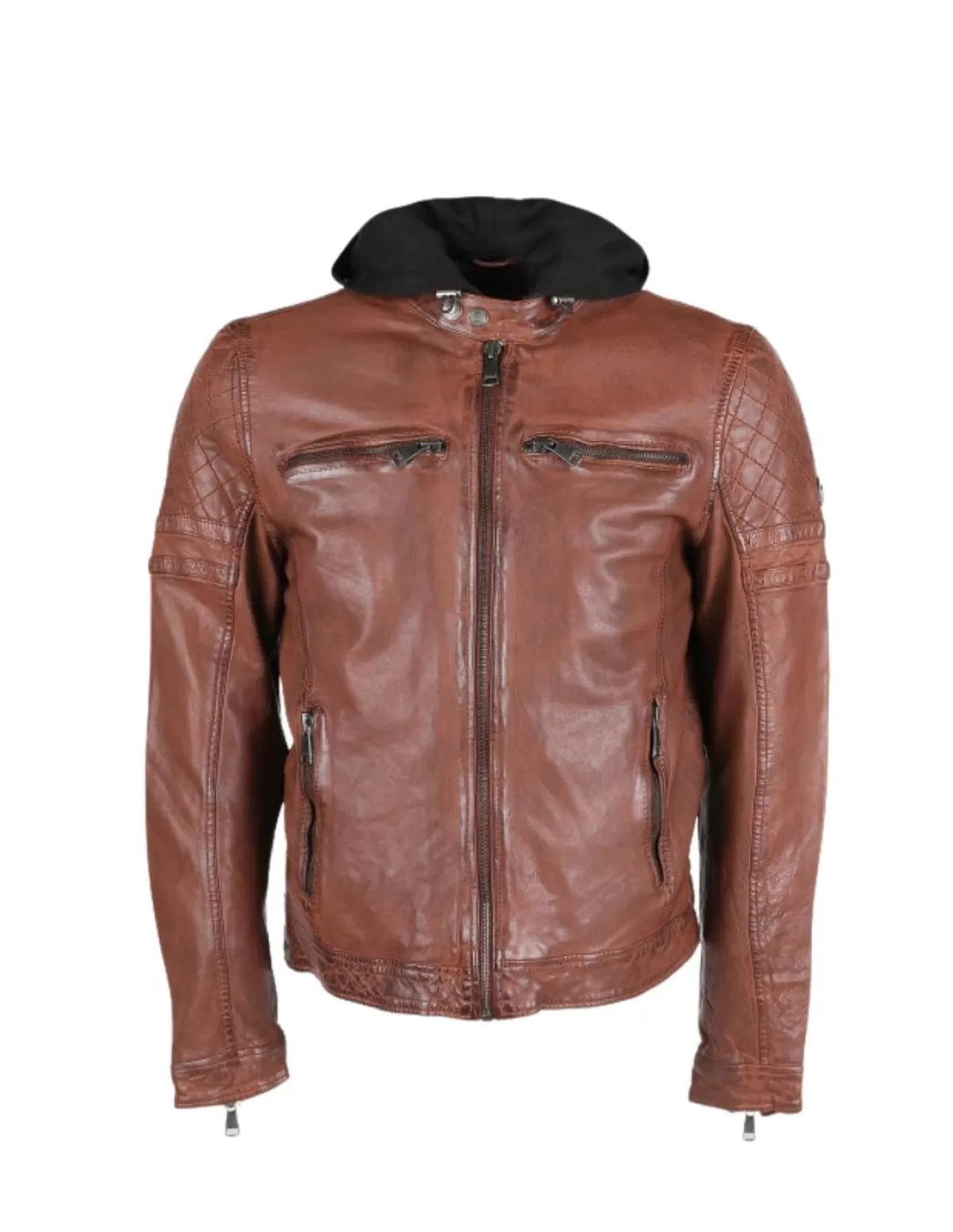 Redskins Blouson Cuir Homme<Blouson Ryde Barcelona Ref 54075 cognac Marron