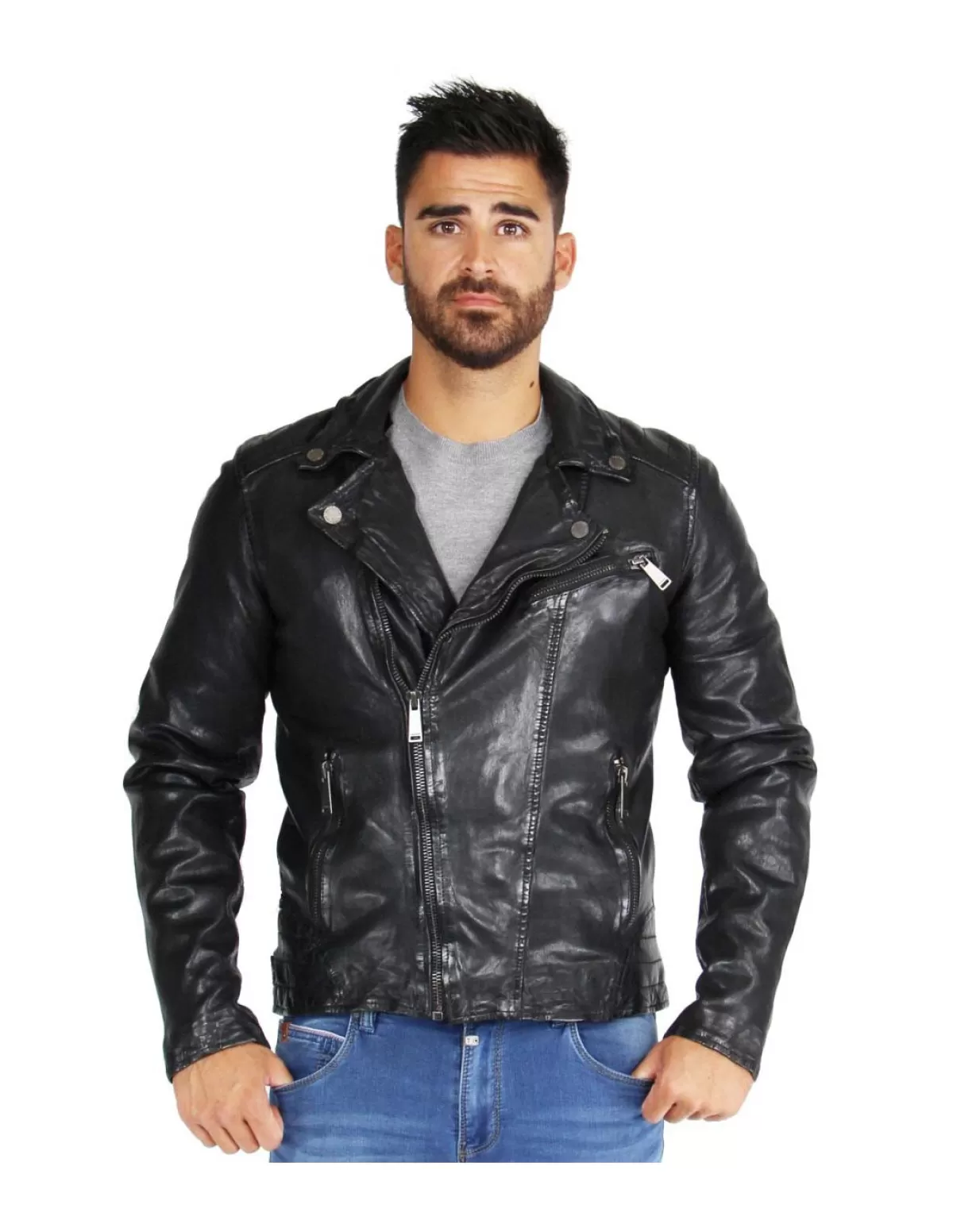 Redskins Style Perfecto Homme<Blouson Scotty Wonder ref 46835 Noir