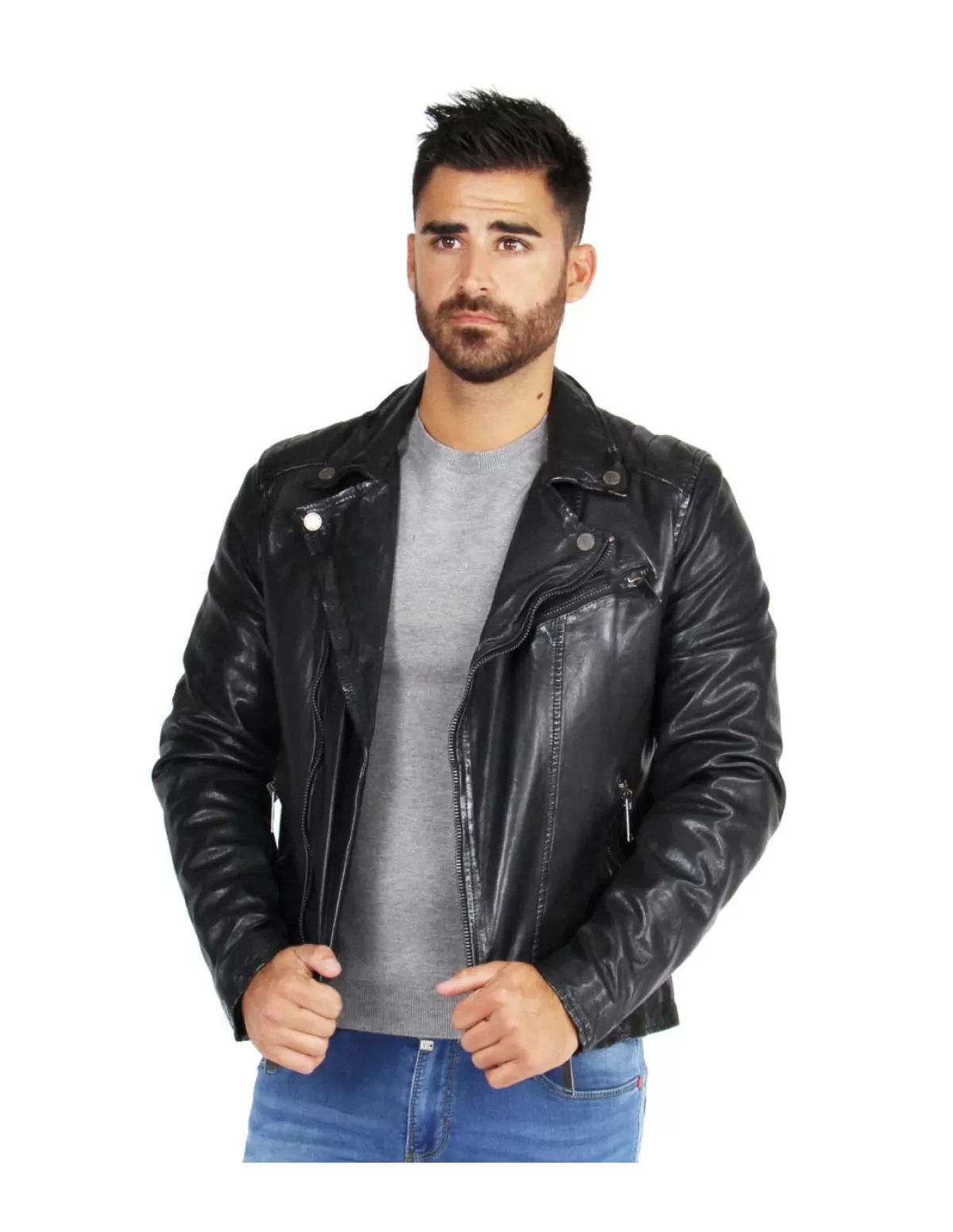 Redskins Style Perfecto Homme<Blouson Scotty Wonder ref 46835 Noir