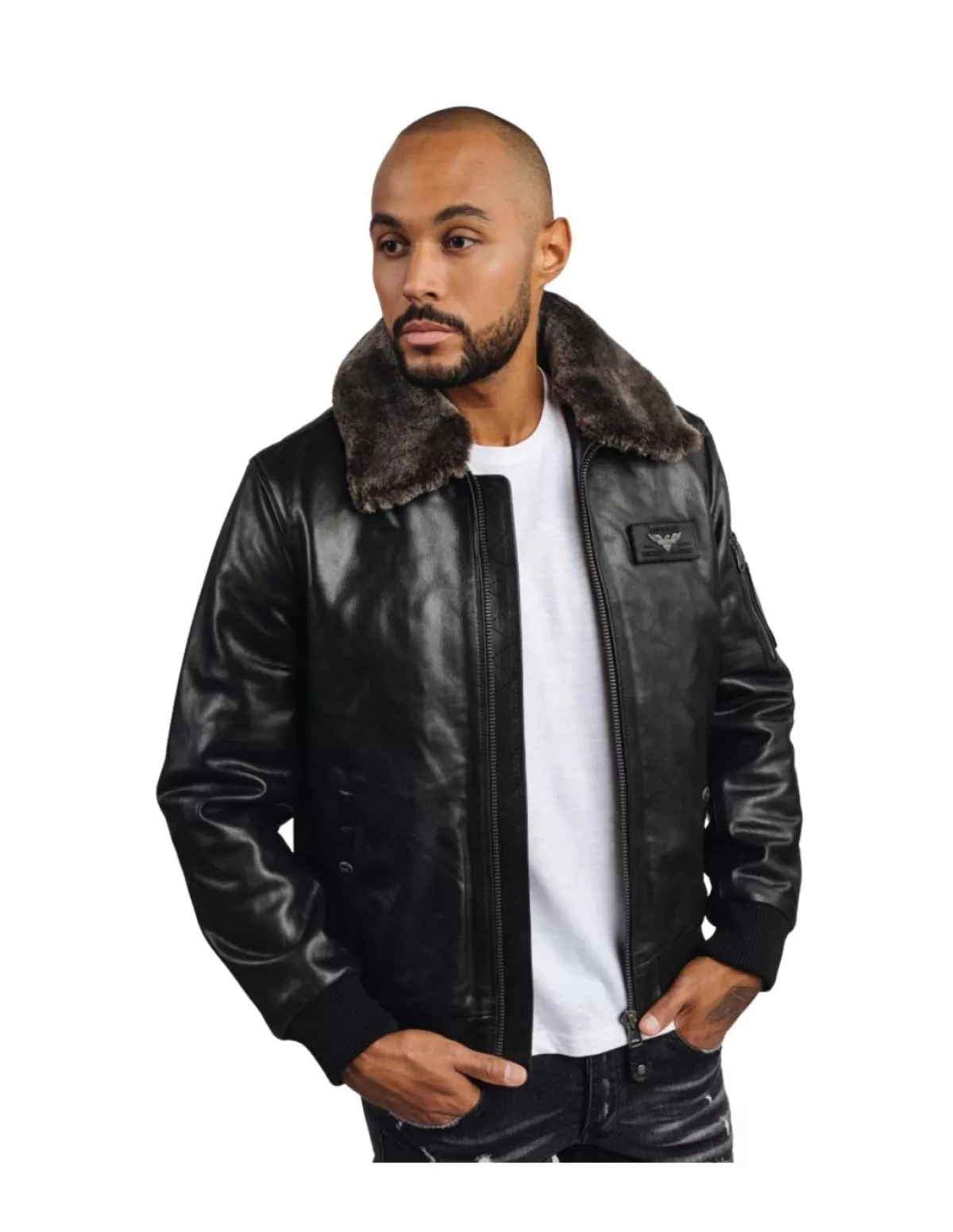 Redskins Blouson Cuir Homme<Blouson Texaco Fender ref 28230 Noir