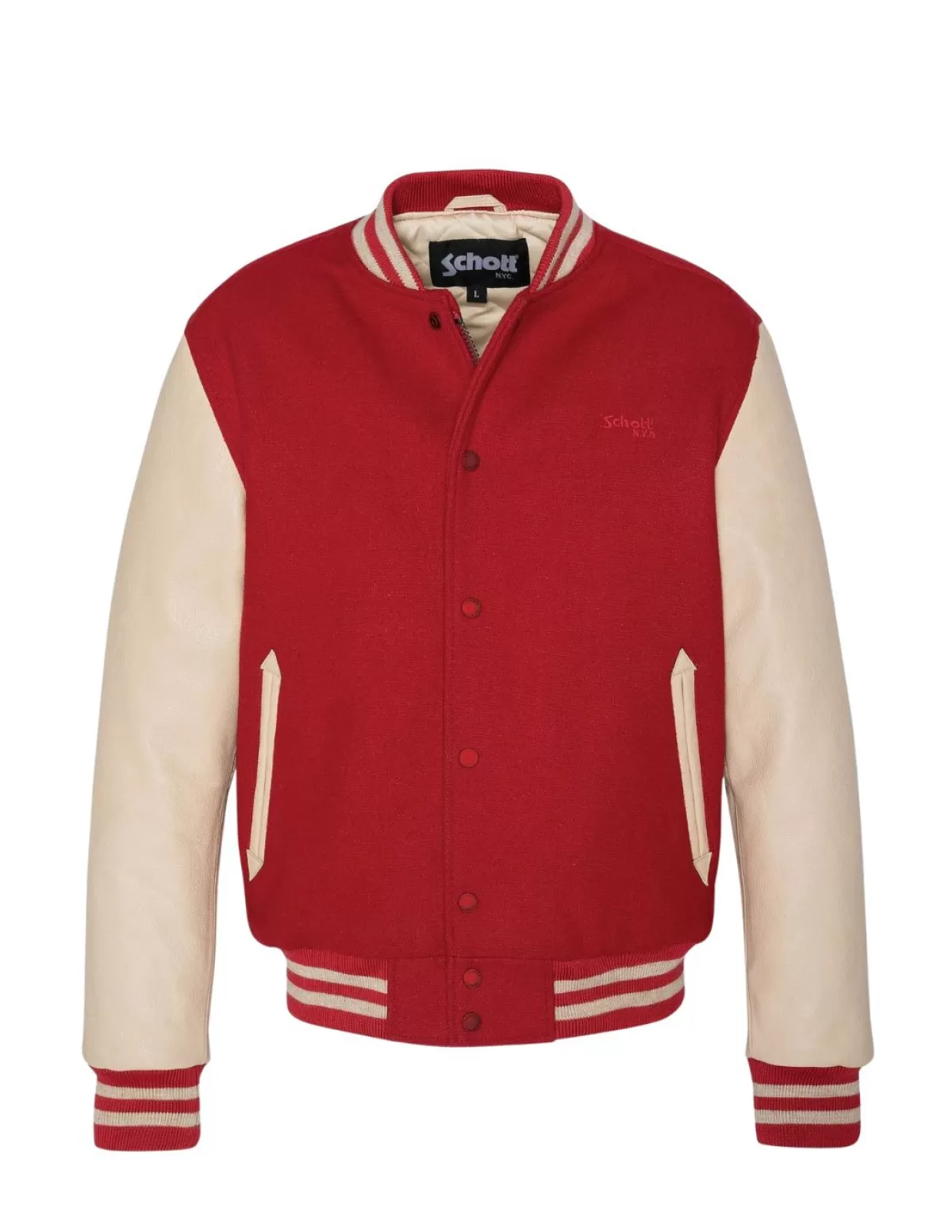 Schott Blouson - Veste Textile Homme | Pilote Et Teddy Cuir<Blouson Teddy homme Ref 58399 /Beige Rouge