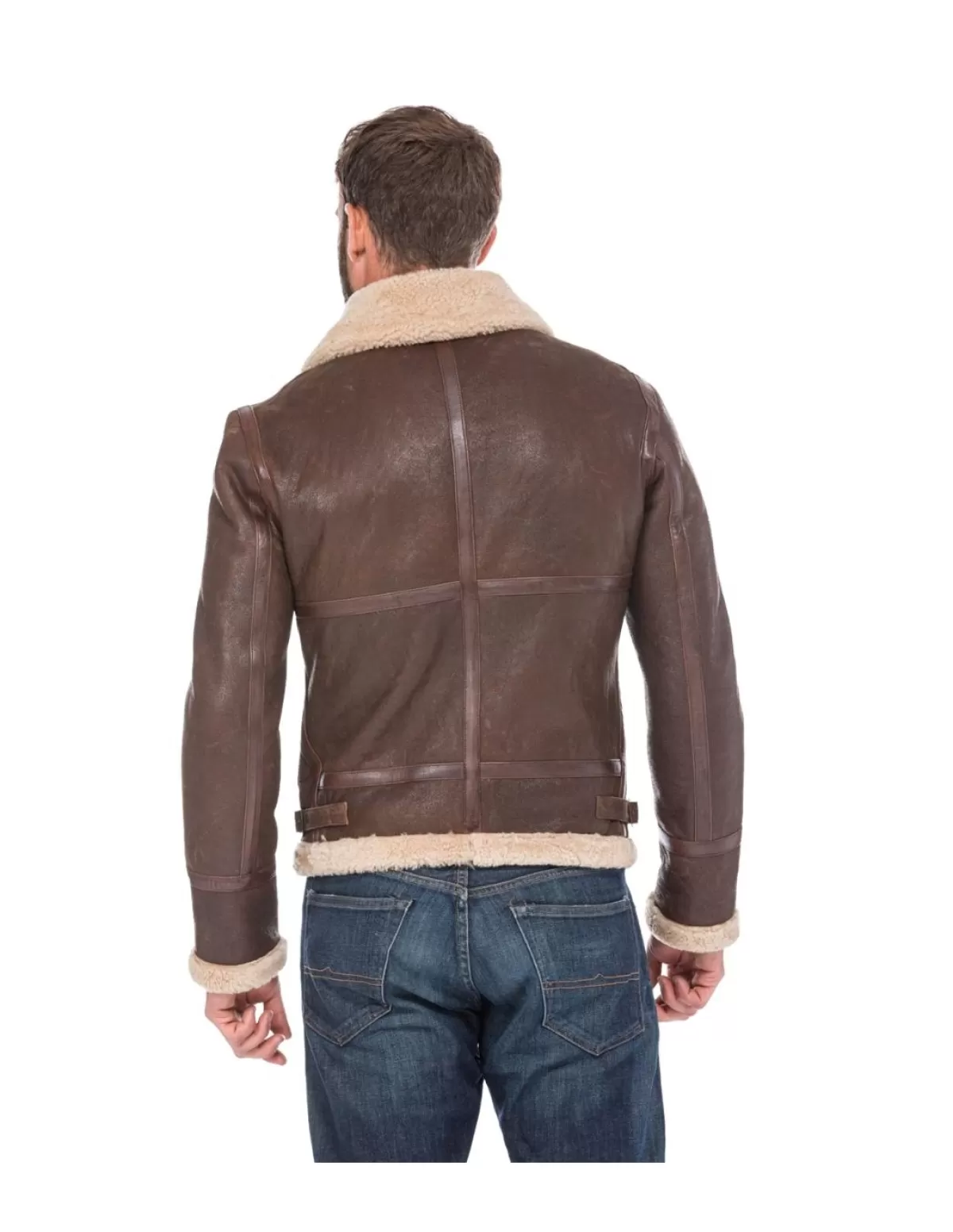 Daytona Blouson - Bombardier Peaux Lainées Homme<Bombardier homme Ref 54128 Marron