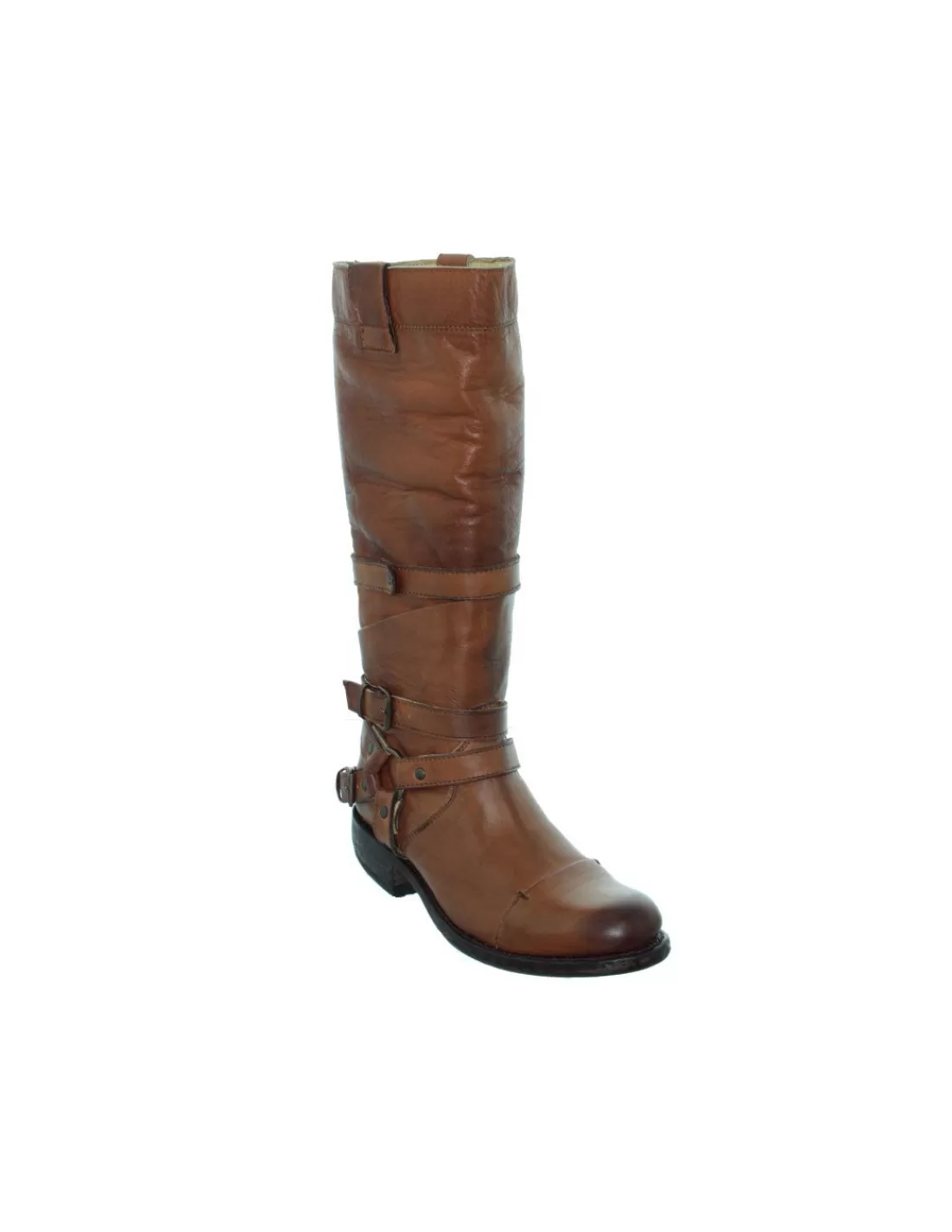 New Bottes Femmes City Salvaje en cuir ref 36073 Miel Femme Bottes Femme