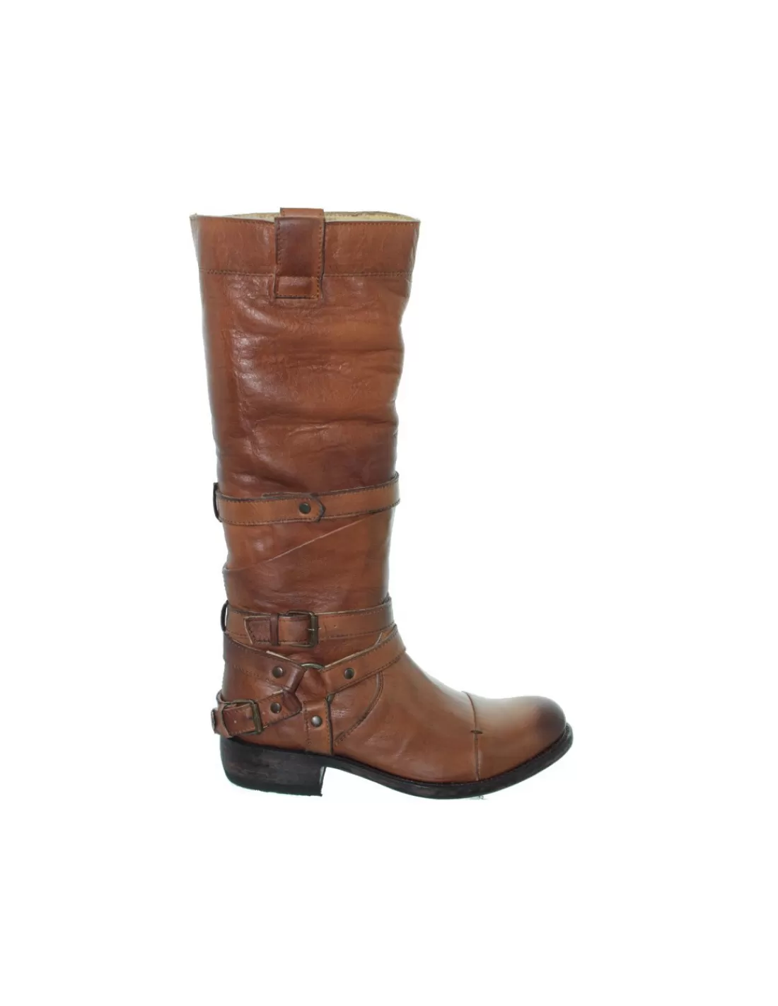 New Bottes Femmes City Salvaje en cuir ref 36073 Miel Femme Bottes Femme