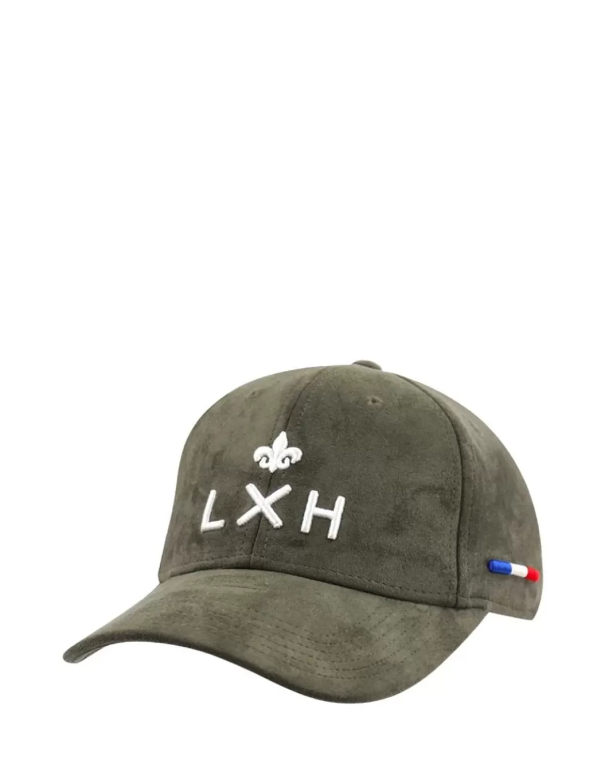 LXH Casquettes<Casquette suedine Ref 62311 Kaki blanche Vert