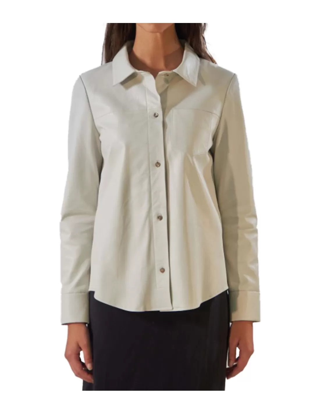 Clearance Chemise en cuir Anae ref 51951 Femme Veste - Blazer Cuir Femme