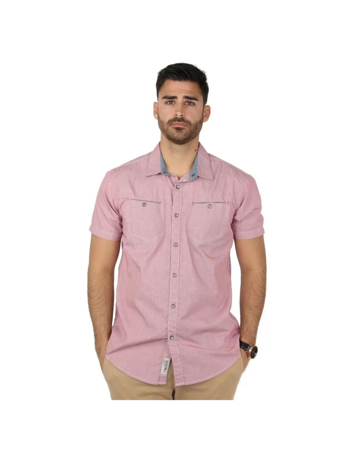 Timezone Chemise Homme<Chemise ref_42989 Rose