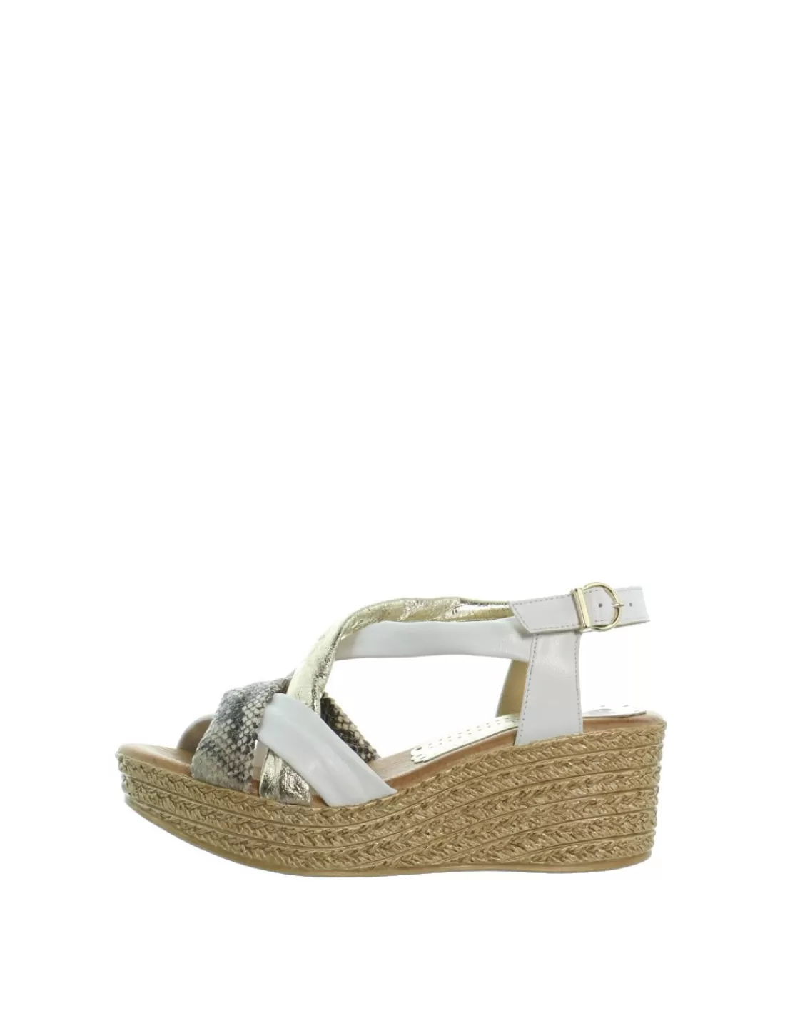 Fashion Compensées ref_46313 Multi Blanc Femme Compensées Femme | Sandales Talons Femme