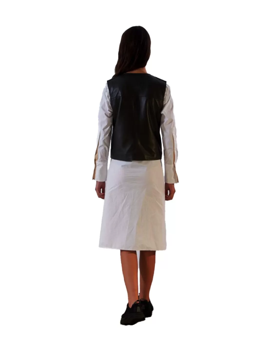 Best Sale Gilet sans manches en cuir ref 51854 Femme Gilet Cuir Femme